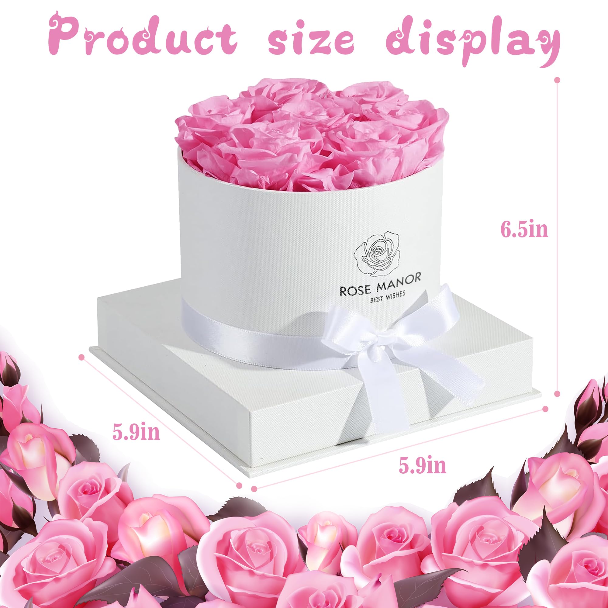 Lasting Real Roses Long Lasting Real Roses Rose Manor In A Box, 7-Piece Forever Flowers ...