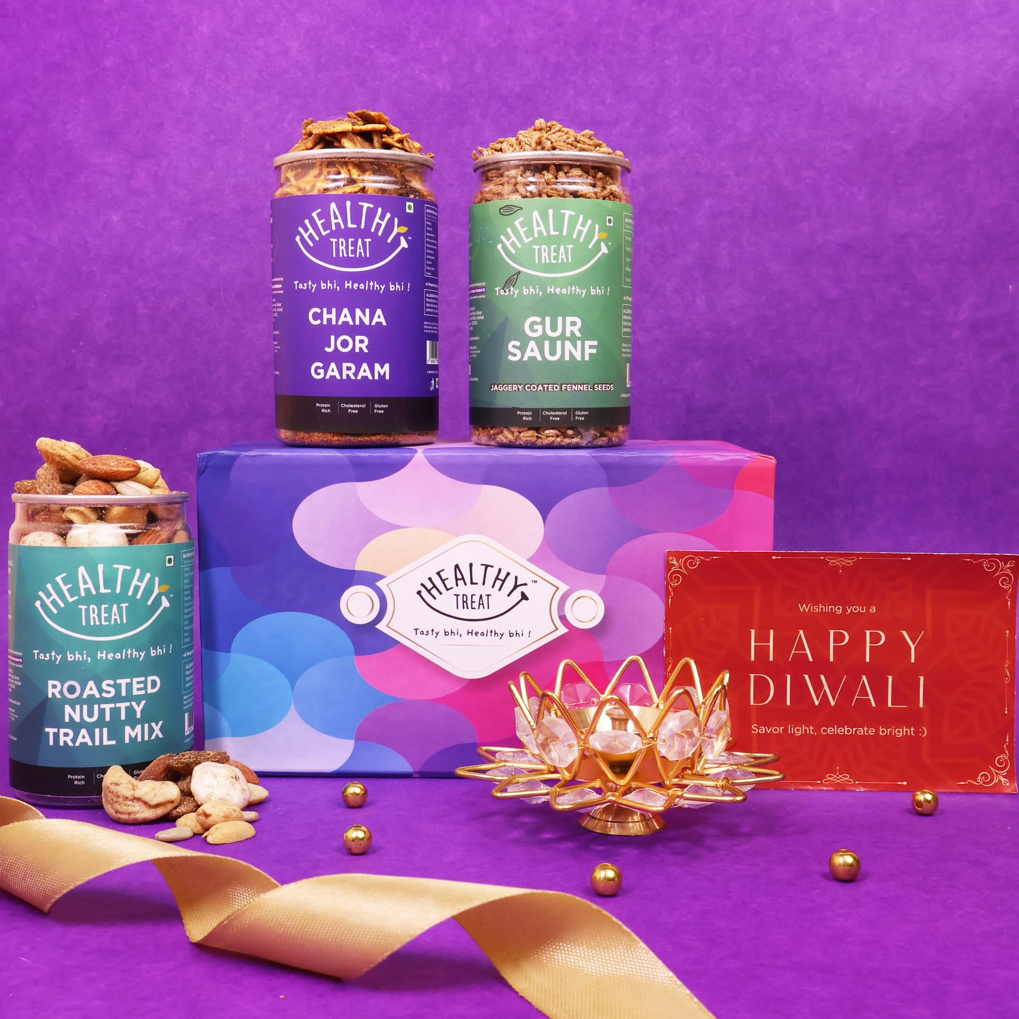 Healthy Treat Cheery Diwali Gift Hamper | Roasted Snacks Gift Box with Diwali Greeting Card | Diwali Gift Hampers | Diwali Gift Box | Wholesome Corporate Gifting | Healthy Snacks Diwali Gift Hamper for Gifting (B09HHBR59X) Amazon Price History, Amazon Price Tracker