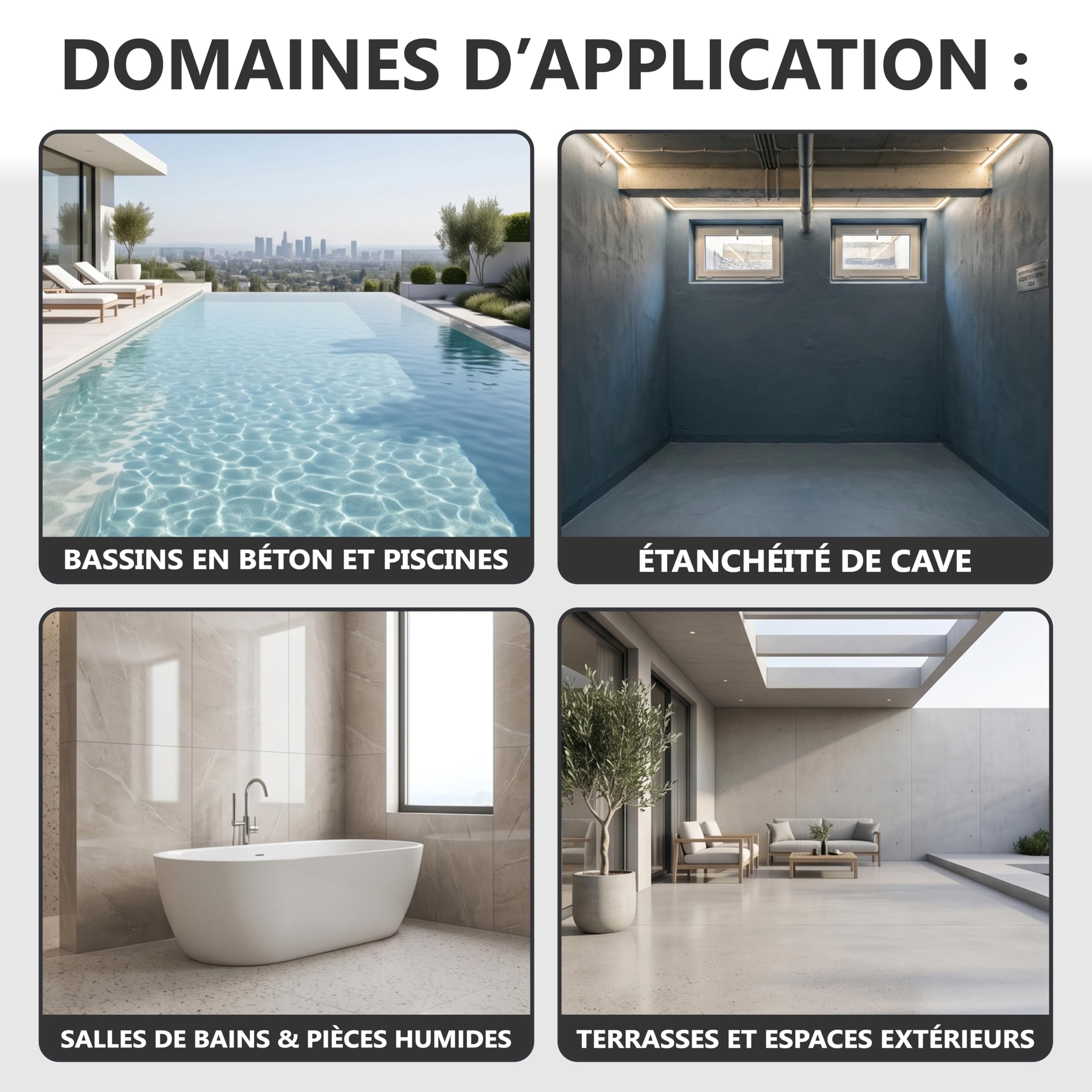 WO-WE Enduit d'étanchéité SL430 pour peinture piscine à base de résine - 10KG