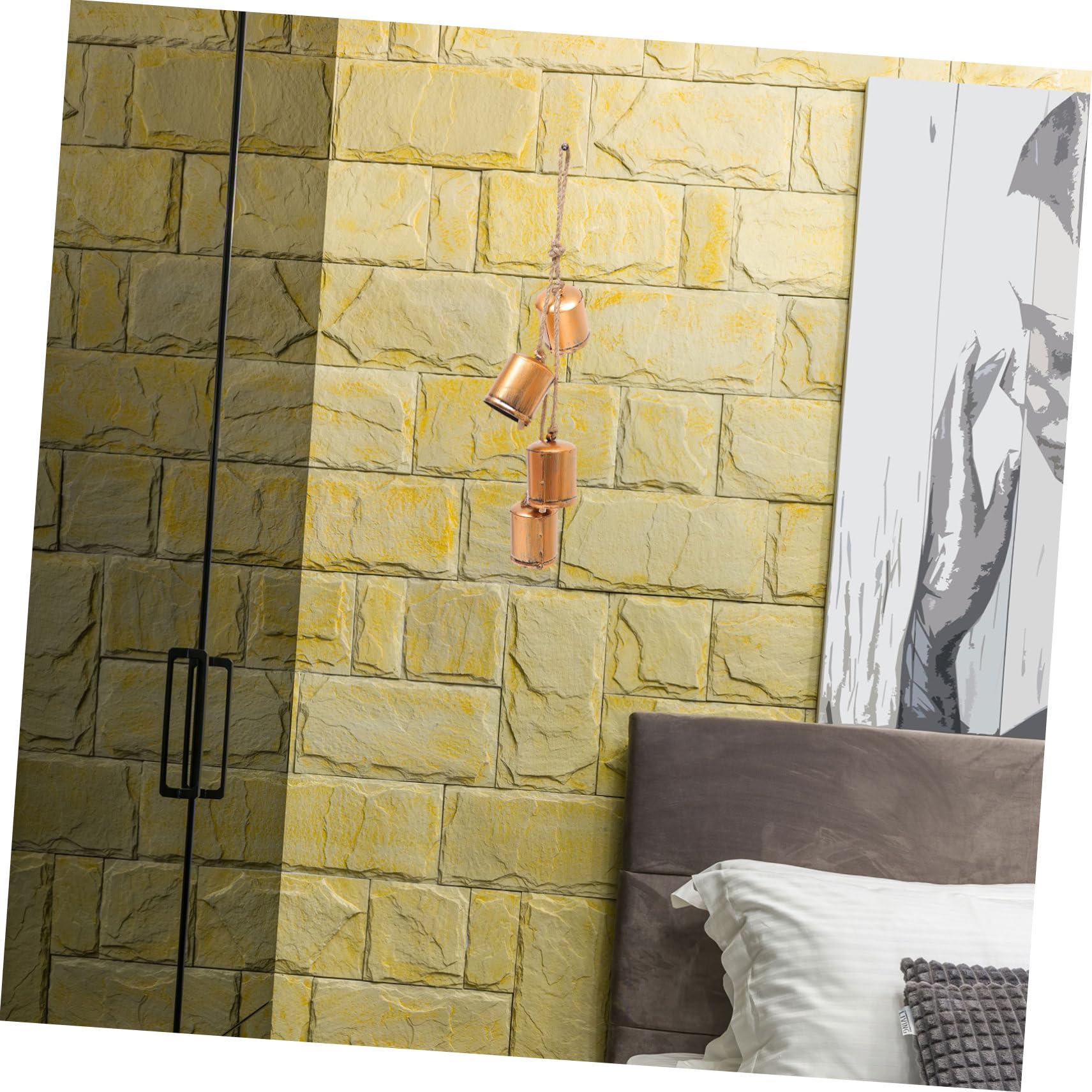 ULDIGI Unique Wind Chimes Metal Cow Bell Hanging Outdoor Decor Rustic Style Ornament