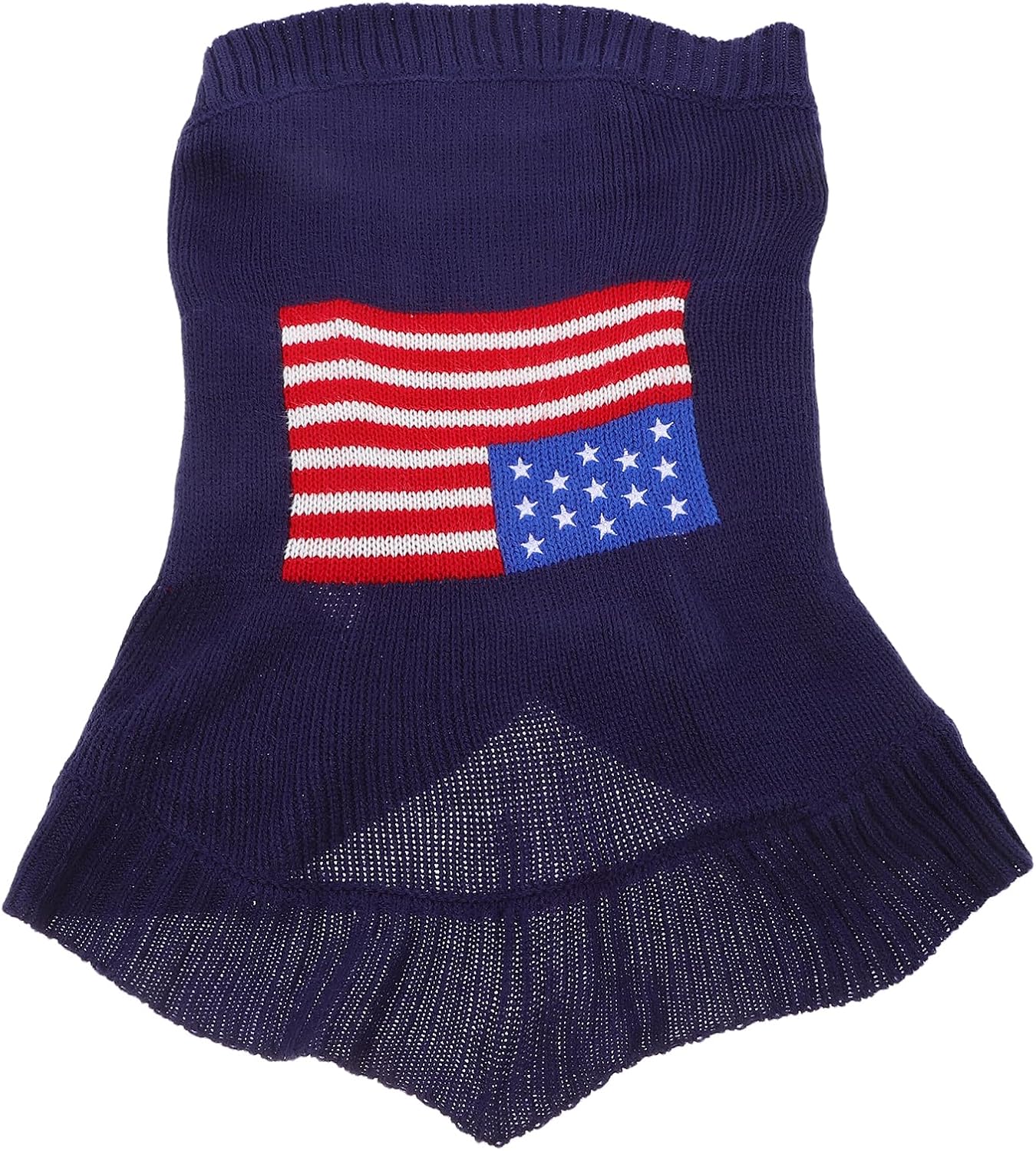 POPETPOP American Flag Dog Sweater : Winter Warm Pet Sweater Dog Clothes Sweatshirts Knitted Sweaters for Small s (Size)