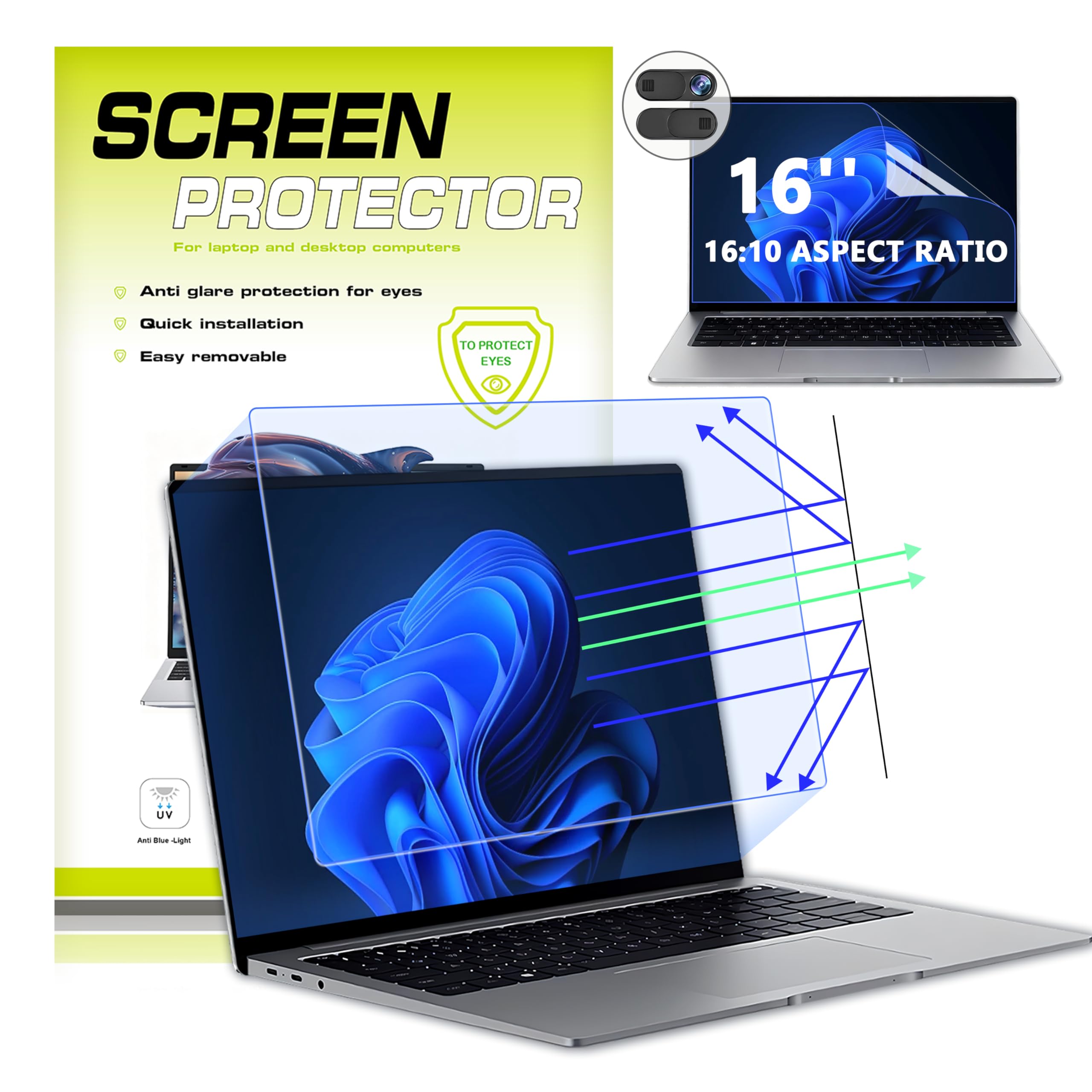 Protection d'écran Dell XPS 13 9310 anti-reflets haute précision - 8