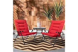 3 Piezas Silla Plegable Para Patio y Jardín