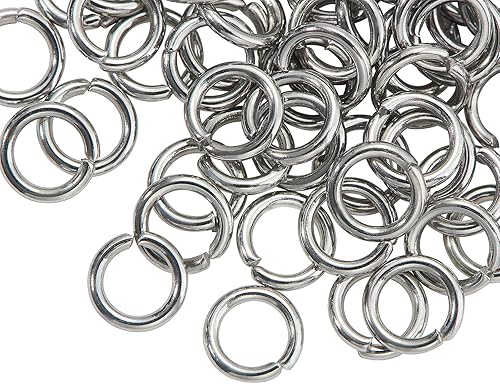 Miniatura 9 de DanLingJewelry 2000 unids 304 Anillo de salto abierto de acero inoxidable Fabricación de joyas Anillo de salto de metal Conectores de 0.157 in a
