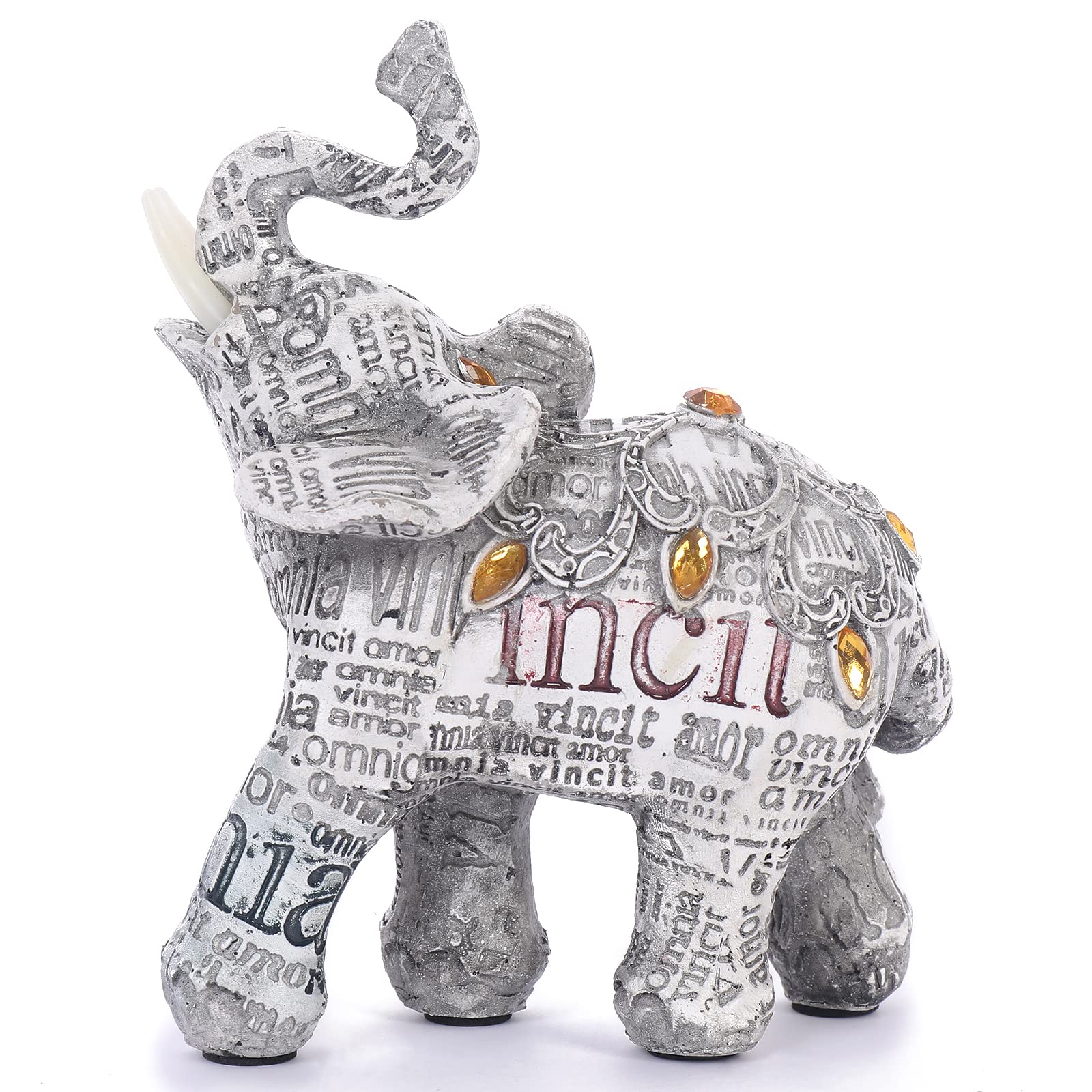 Buy Elephant Statue FriyGardcn Resin Elephants with Letters Brings Good