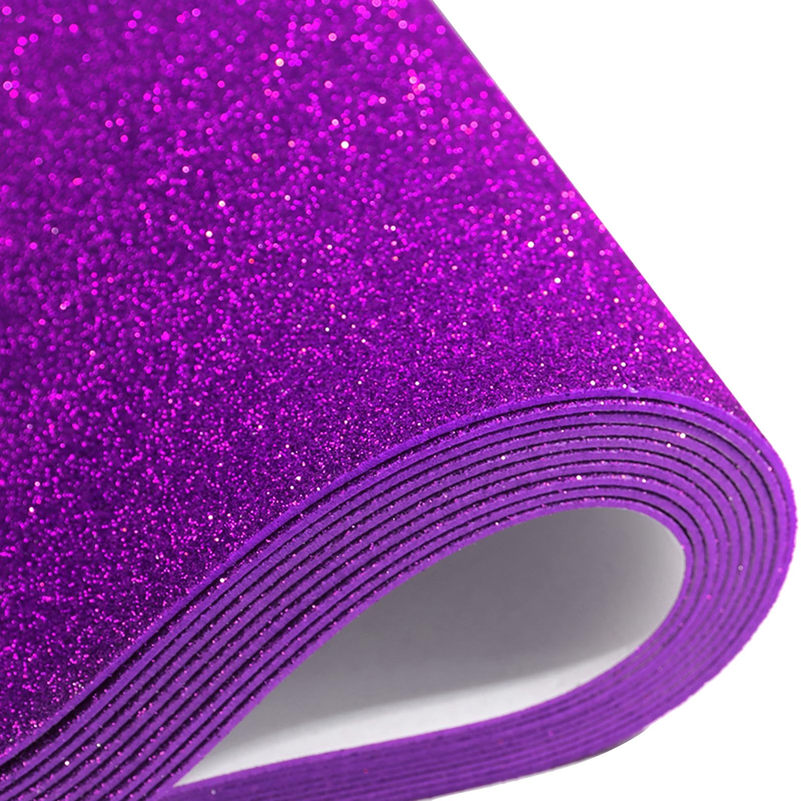 Photo 1 of 10 Sheets Glitter Paper Sheet for Easter Flag Father's Day Juneteenth Decor Table Decorations, A4 Cardstock Self-adhesive Paper for Construction Scrapbook DIY (Purple)