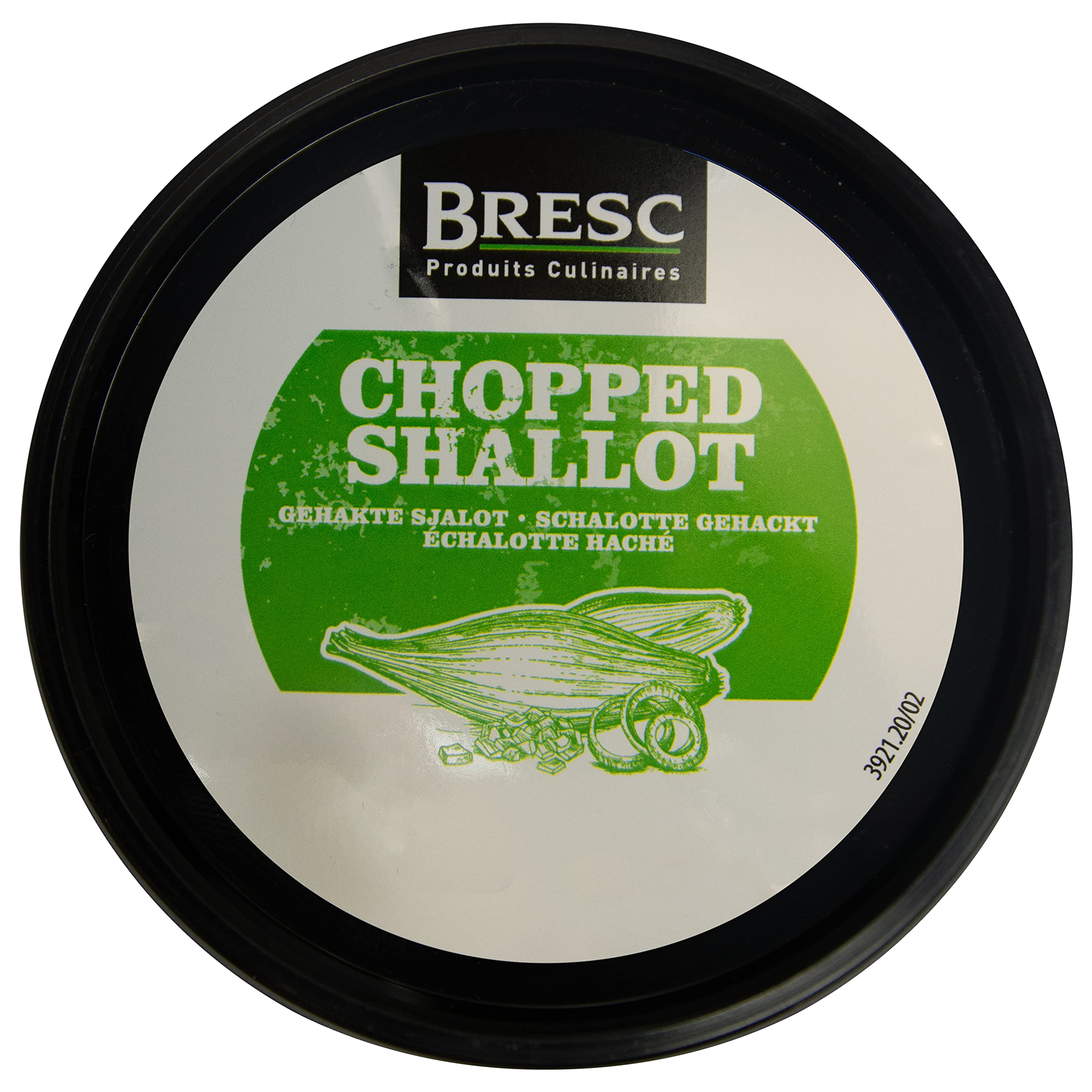 Bresc gehackte Schalotten - 2x 1kg - Schalotte grob gehackt für heiße Zubereitungen wie Suppen, Saucen und Ofengerichte, vegan und köstlich, mild-würzig