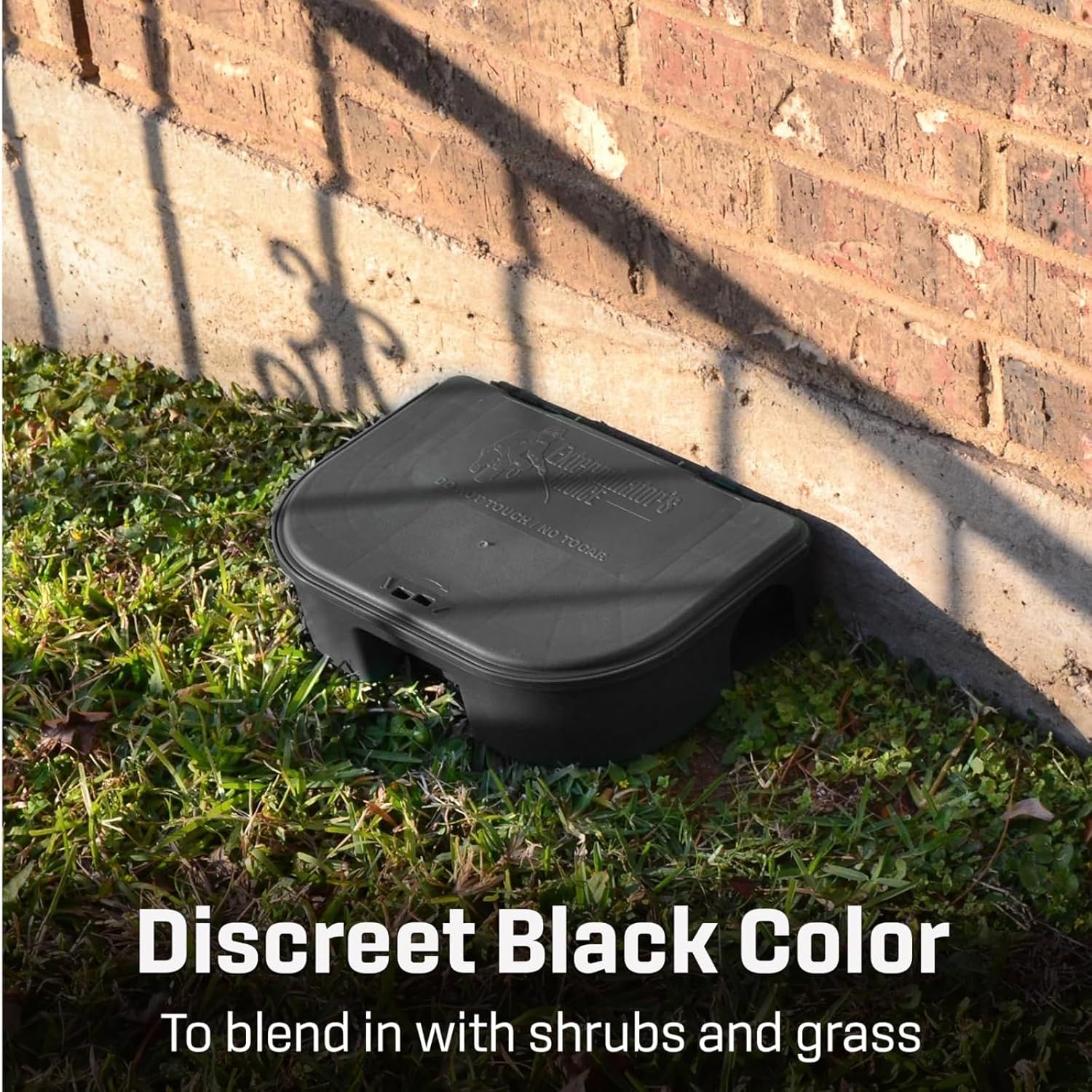 Exterminators Choice Mouse Bait Station Kit - Heavy-Duty Indoor & Outdoor Use - Bait Stations for Yard - Secure Key-Lock Design - Pack of 6, 1 Key, Black, 4.75in x 3.5in x 1.25in