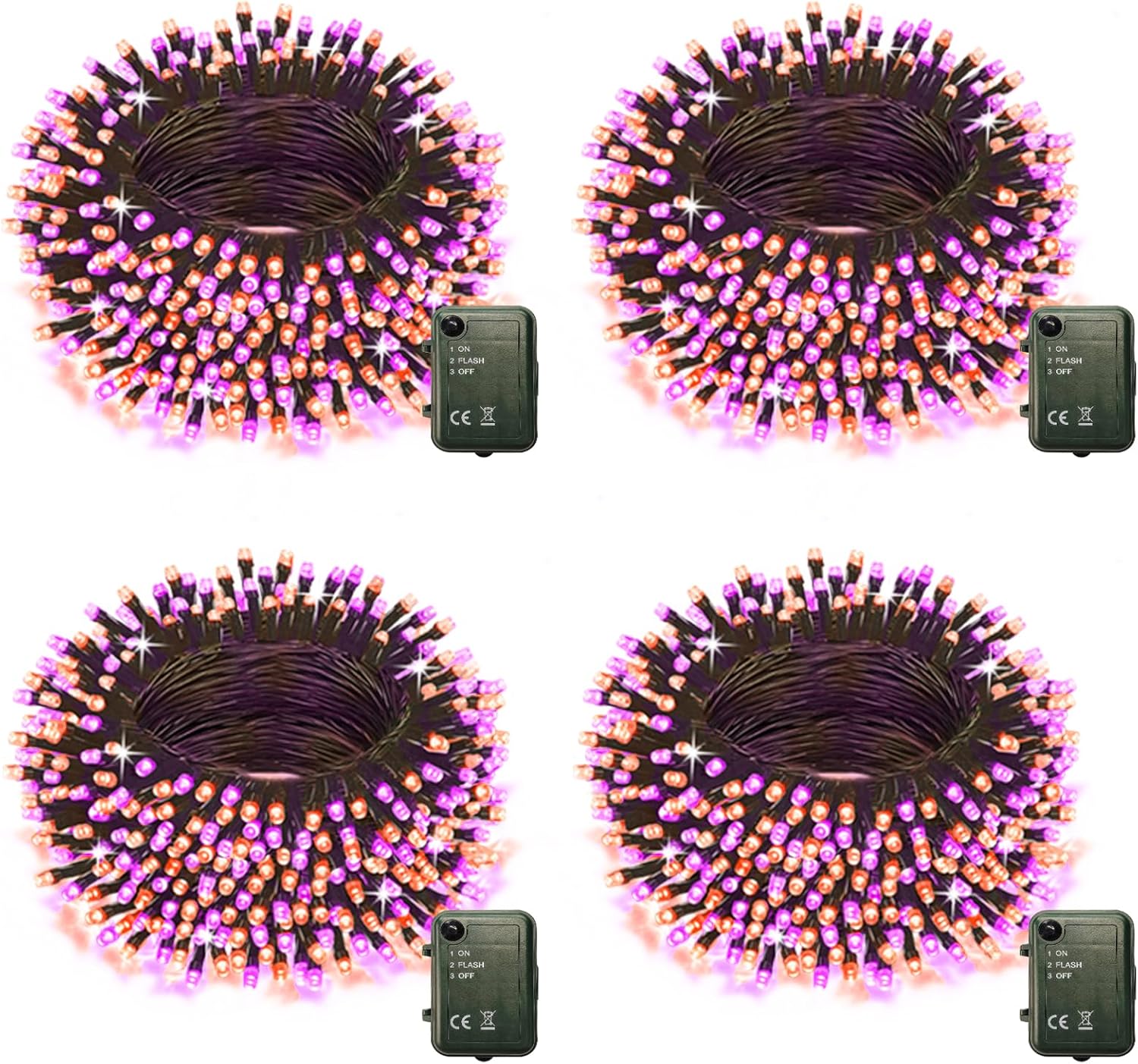 Pink String Lights Battery Powered, 2 Pack Total 66.6 FT 200 LED Valentines Day String Lights Indoor Outdoor Decoration, Twinkle Fairy Light for Party Backdrop Valentines Day Decorations