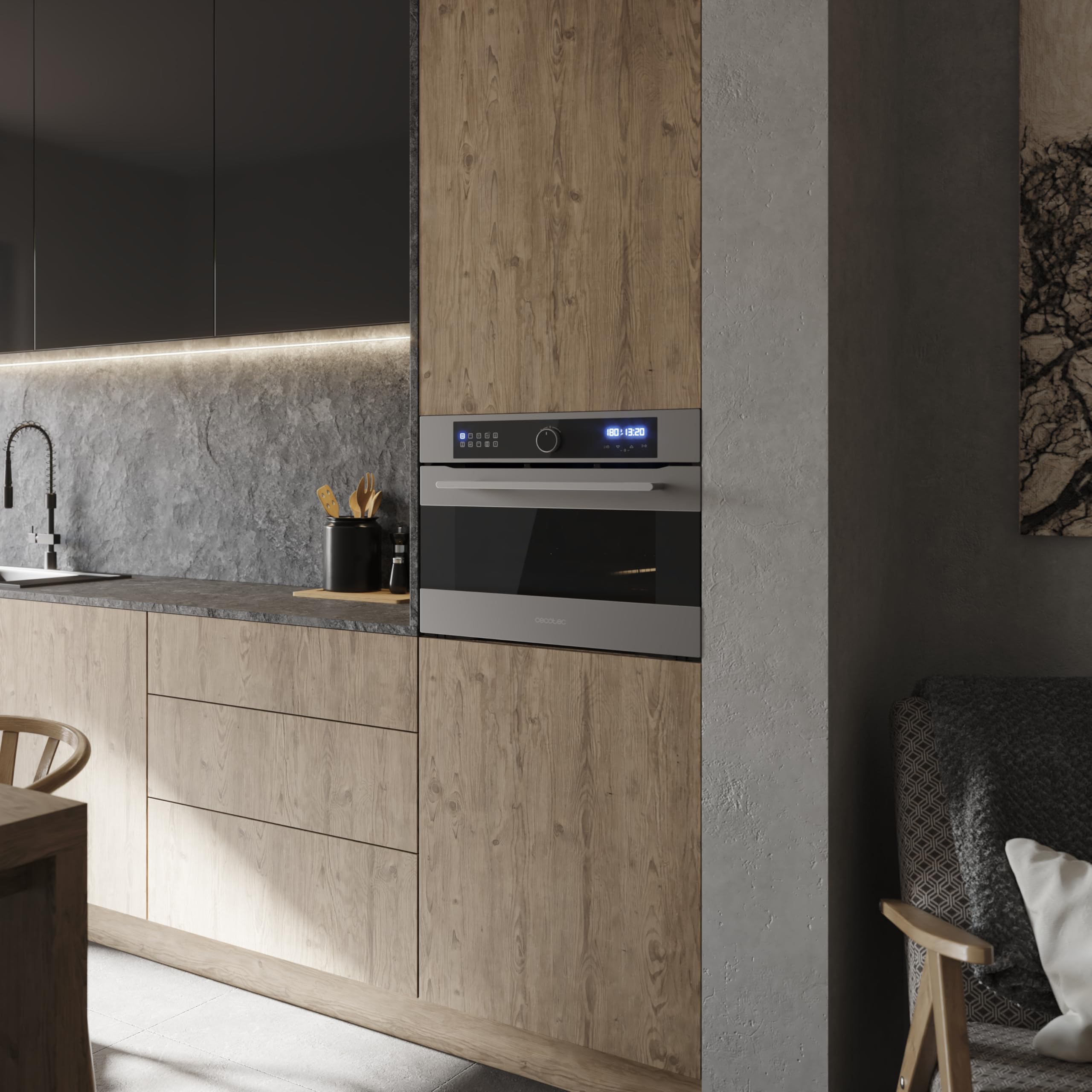 Cecotec Einbaubackofen Multifunktionsfähig mit Bolero Hexa AF314500 Matt A. 2900W 53 L – Bild 2
