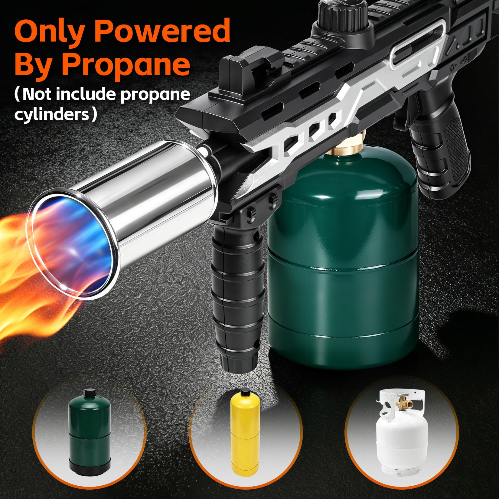 Pistola de propano con llama ajustable, soplete de cocción de alto rendimiento para barbacoa, filetes, camping y arranque de carbón (tanque no incluido)
