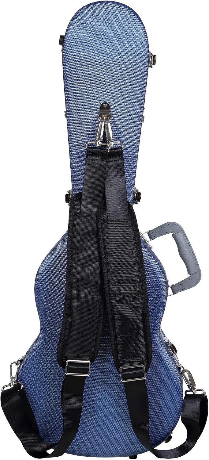 Crossrock Baritone Ukulele Case with Backpack Straps in Blue(CRA800BUBL), ABS Molded