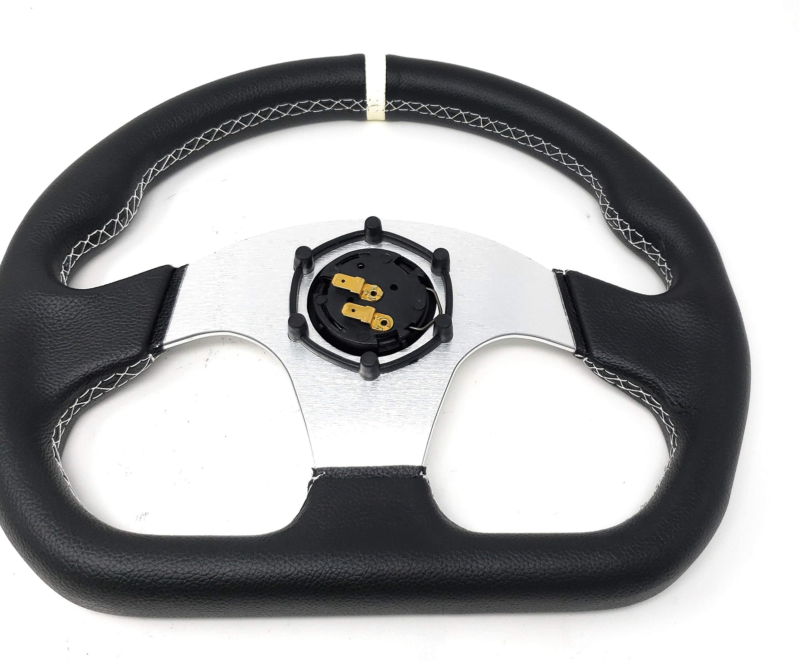 Marine Boat White Steering Wheel with Hub Adapter 3/4