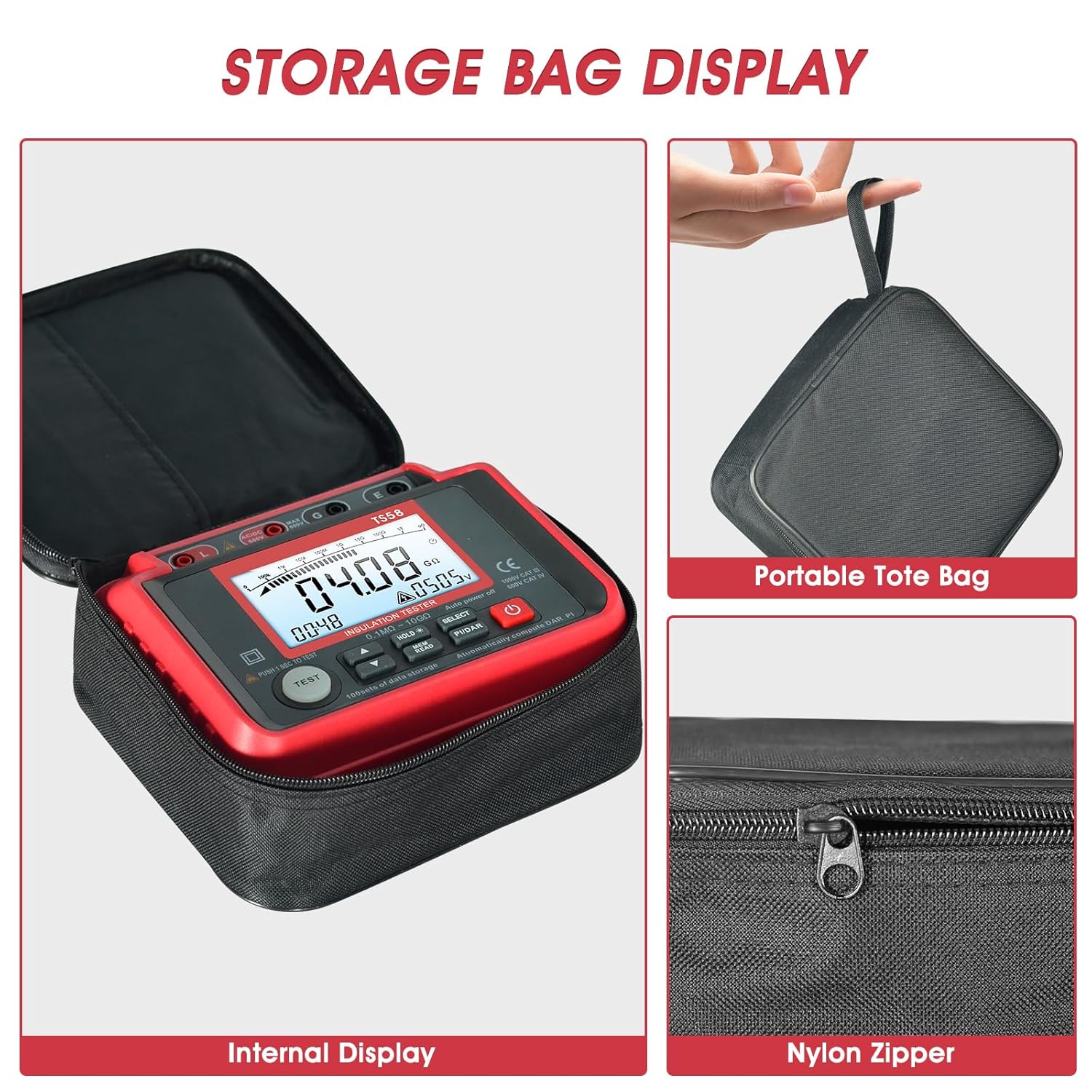 GOLDCHAMP T0-TS58 performing insulation resistance measurement