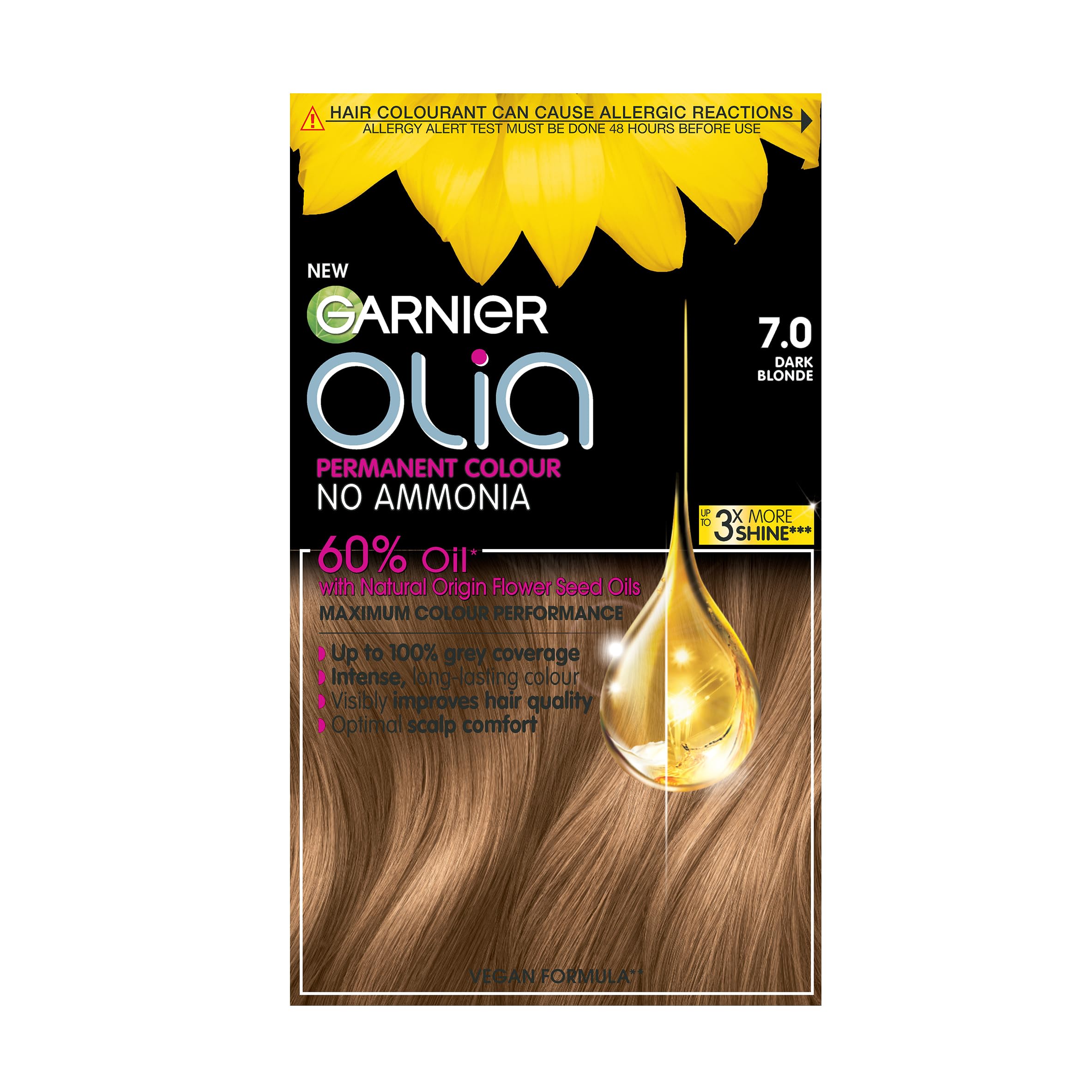 Garnier Olia Dark Blonde Hair Dye Permanent 7.0 Dark Blonde