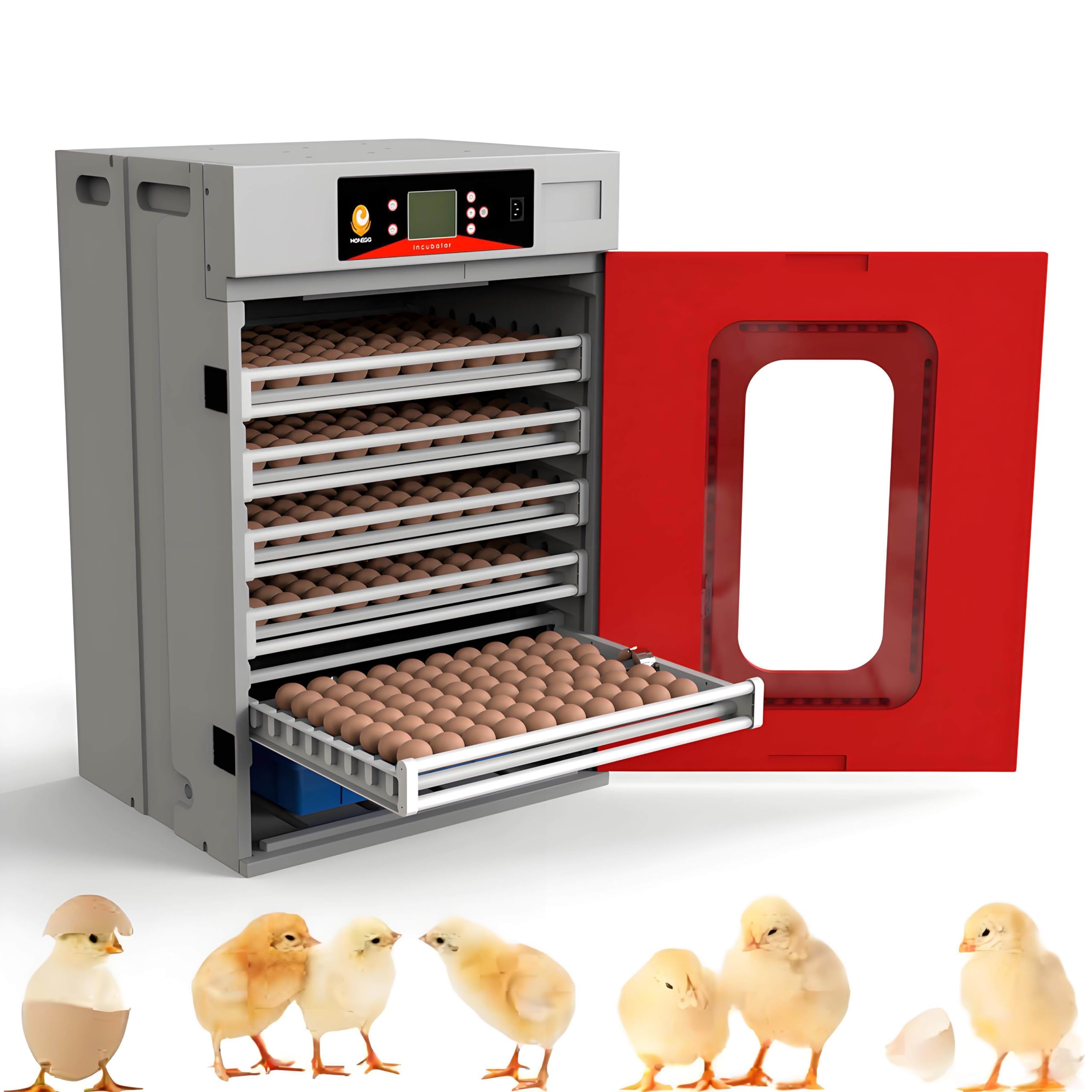 Incubadora Industrial de 400 Huevos, Gran Incubadora de Aves de Corral, Rotación Automática de Huevos, Control de Temperatura y Humedad, Incubadora de Alta Capacidad, para la Ganadería