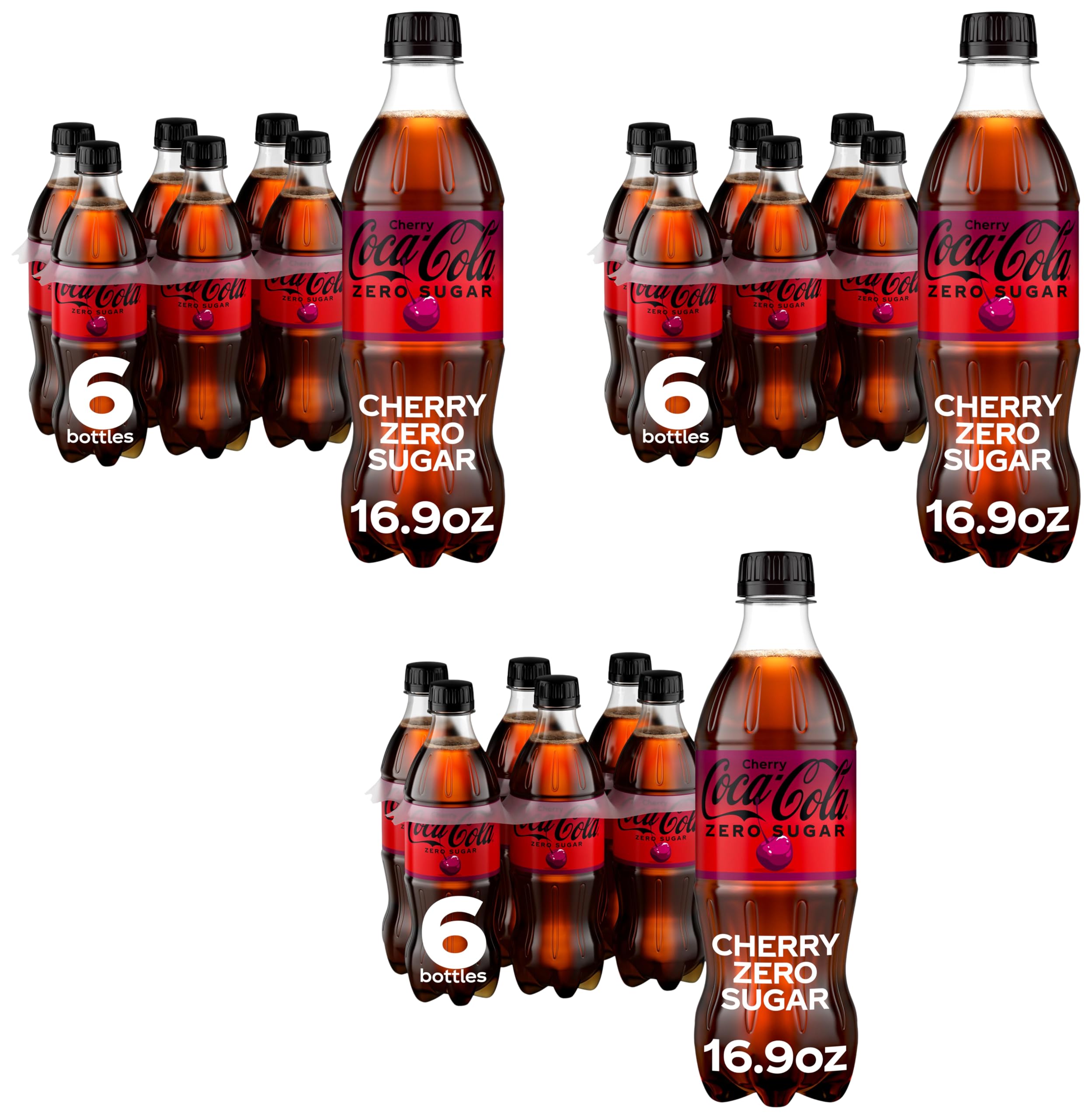 Amazon.com : Coca-Cola Cherry Zero Sugar | 6pk | 500ml PET | Pack