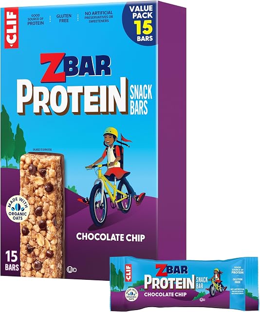 CLIF KID ZBAR, Protein Granola Barres, croustilles de chocolat, barres sans gluten, (15 Nombre de 1.27 oz Bars) 19.05 oz