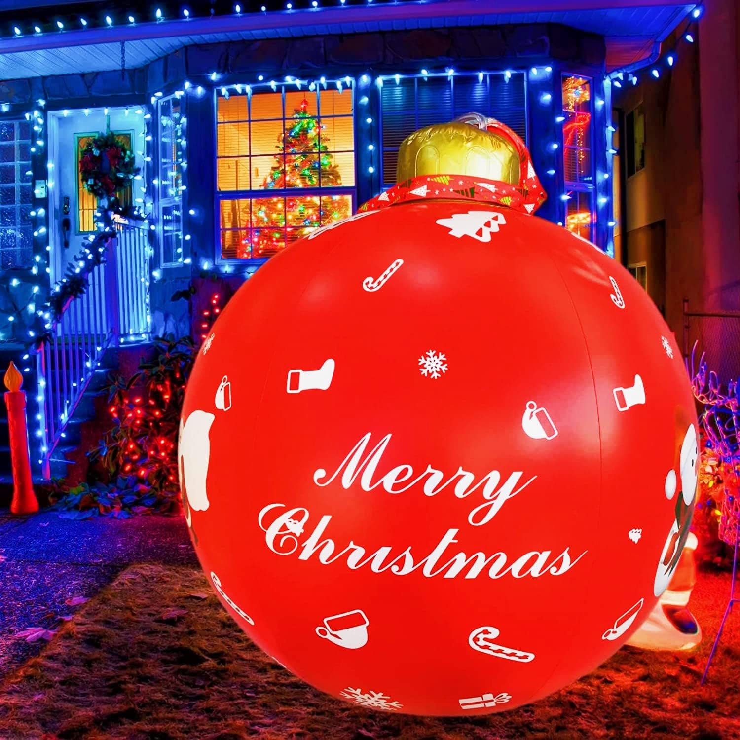 24 Inch Giant PVC Inflatable Christmas Ball Outdoor