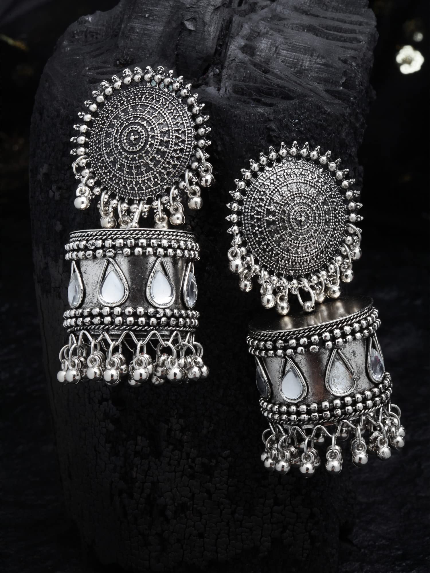 Stylish Oxidised Jhumka Earrings for Women