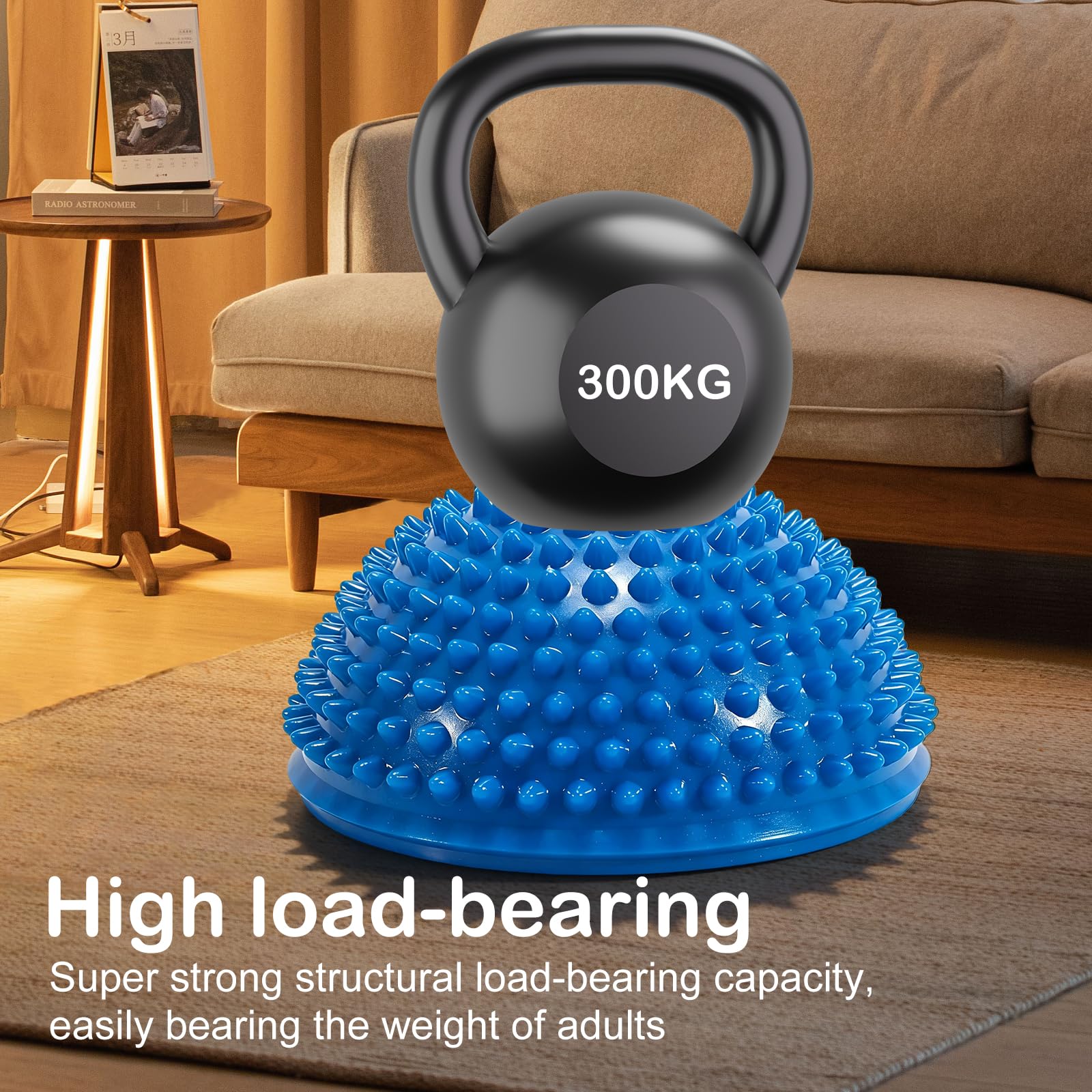 BORDEAG 3 pezzi Balance Board emisfero, equilibrio riccio fitness emisfero, cuscino di equilibrio, per il corpo, massaggio di coordinazione