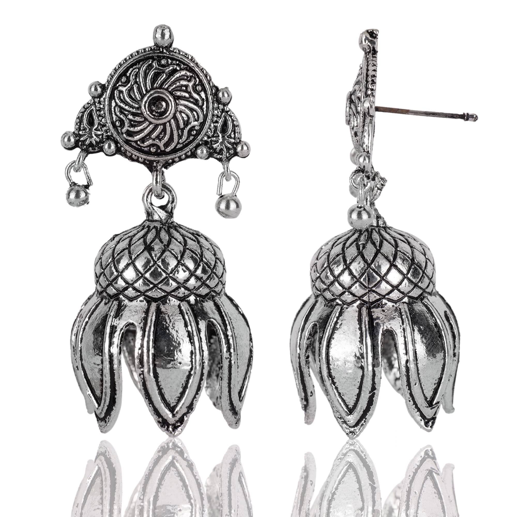 Adorn Oxidized Dangler Jhumki Earrings for Womens PAER501PR (Style 5) (B0BZ8DP4FZ) Amazon Price History, Amazon Price Tracker