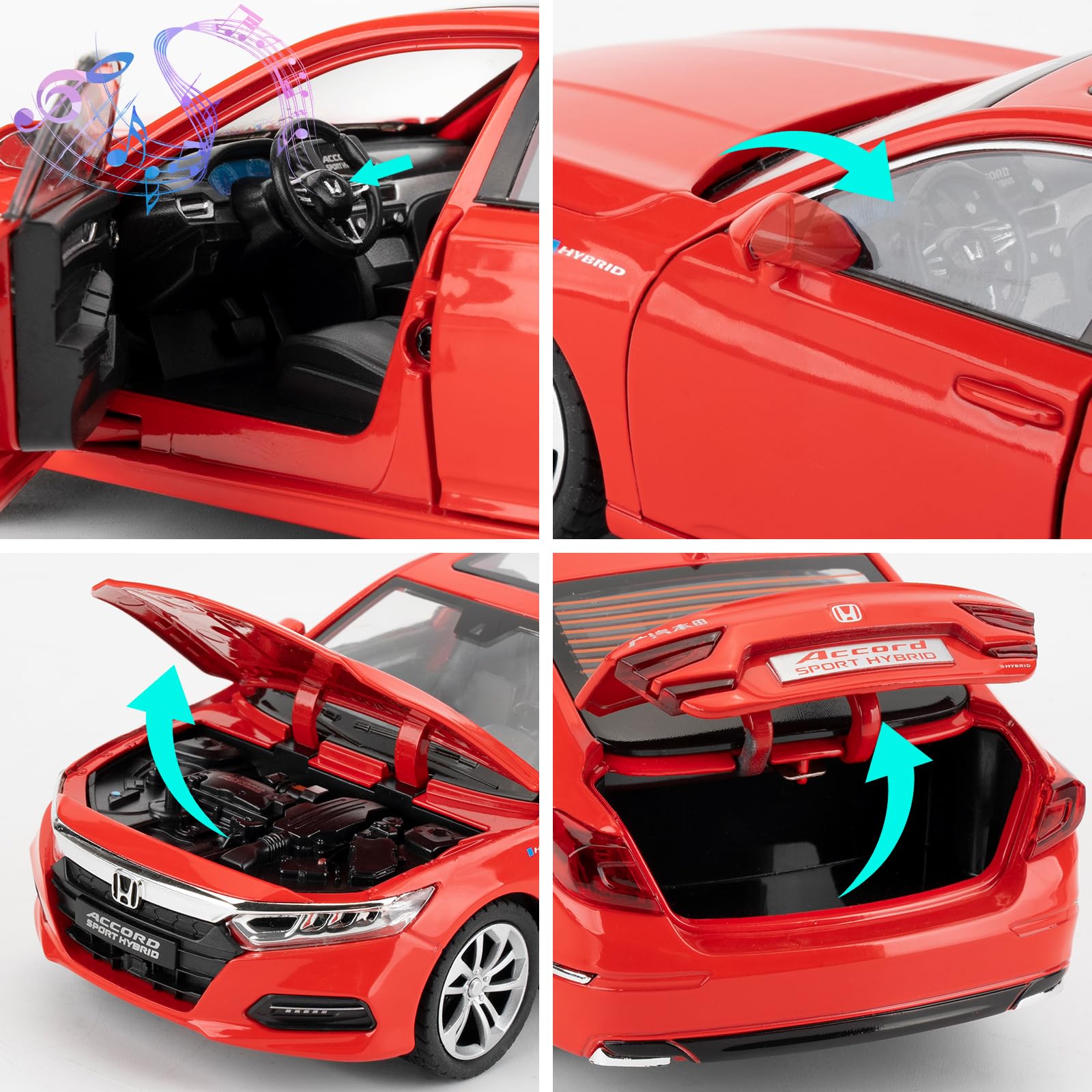 Amazon.com: WAKAKAC Toy Car Compatible for 1:24 Accord Car Model