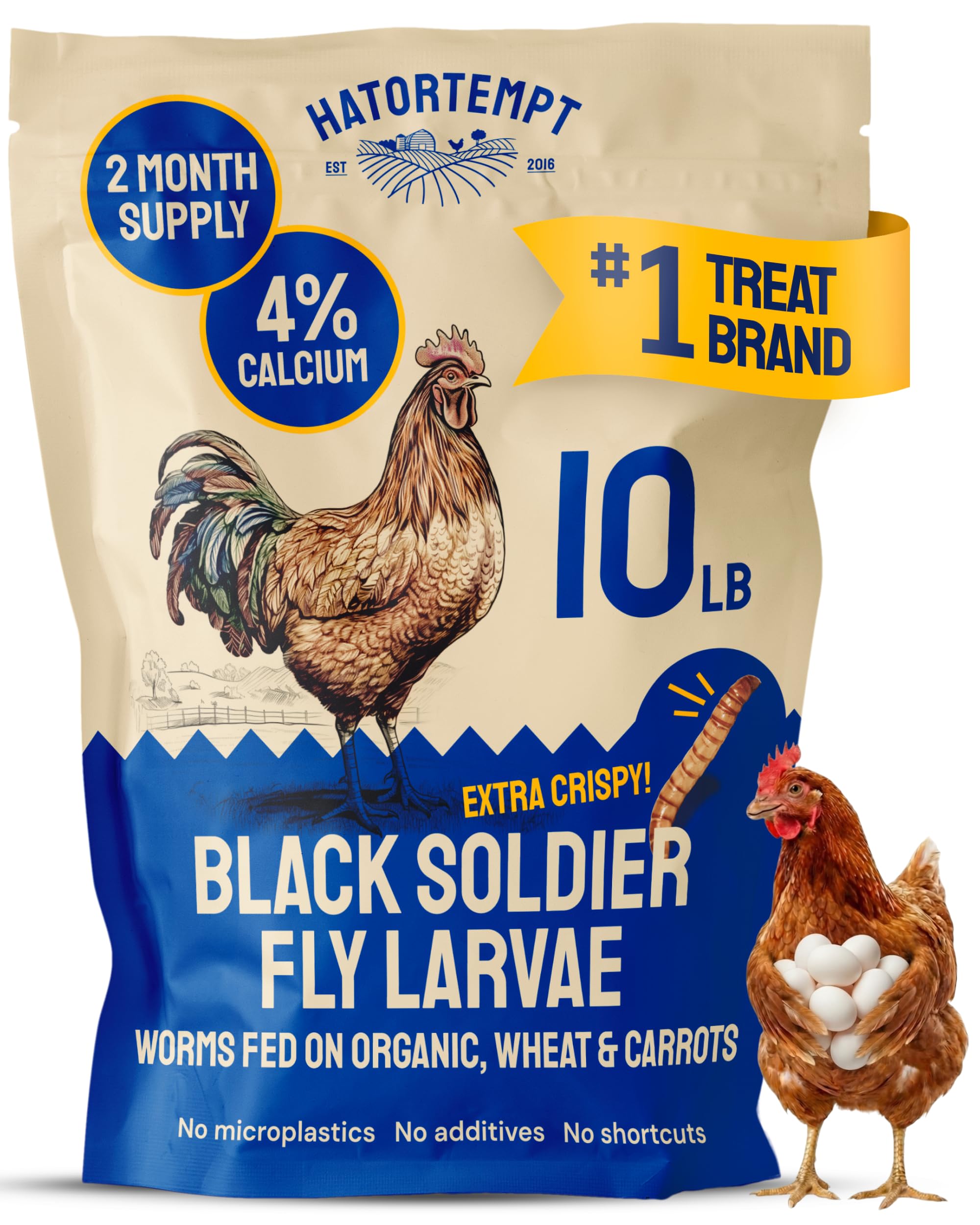 Hatortempt 10lb Dried Black Soldier Fly Larvae