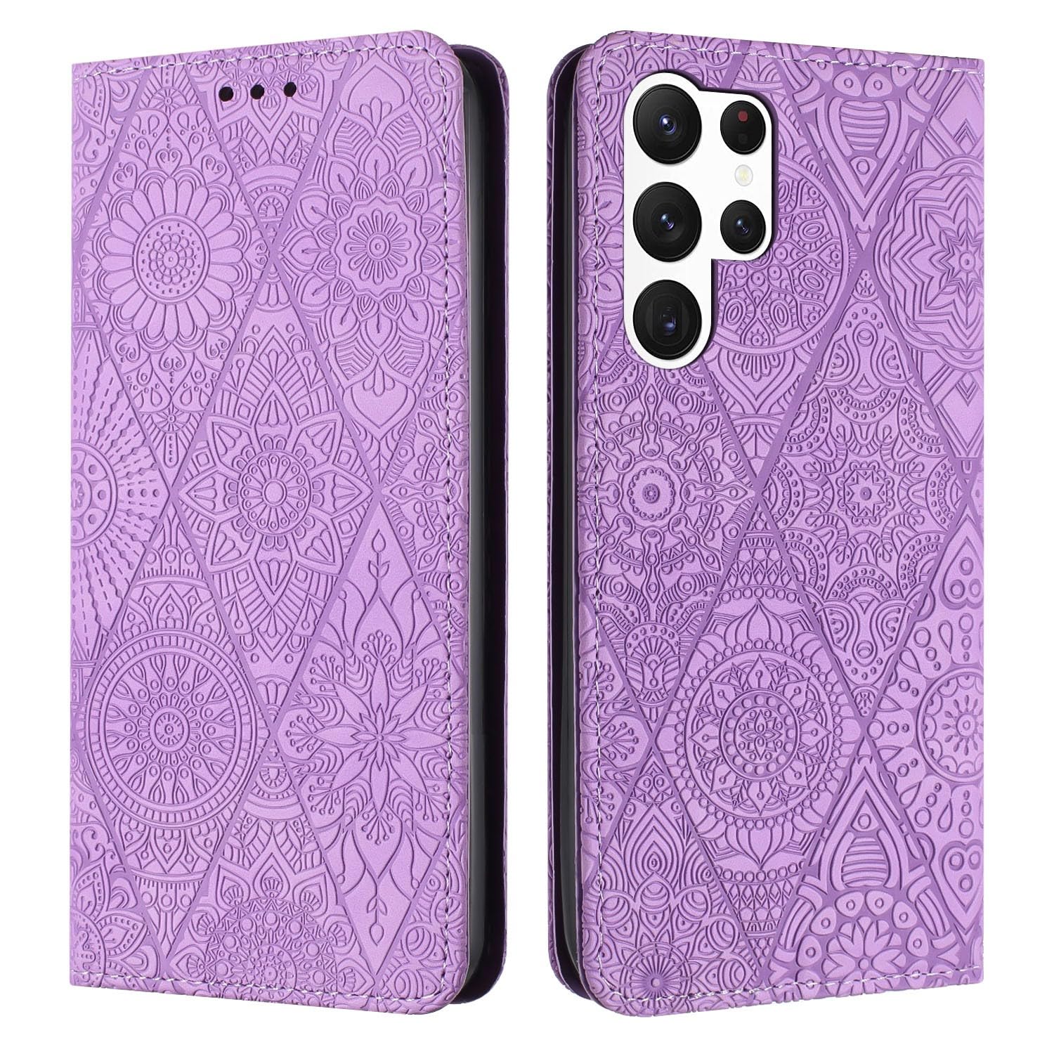 Generic Étui compatible avec Samsung Galaxy S9 (couleur : violet) Étui portefeuille à rabat résistant aux chocs