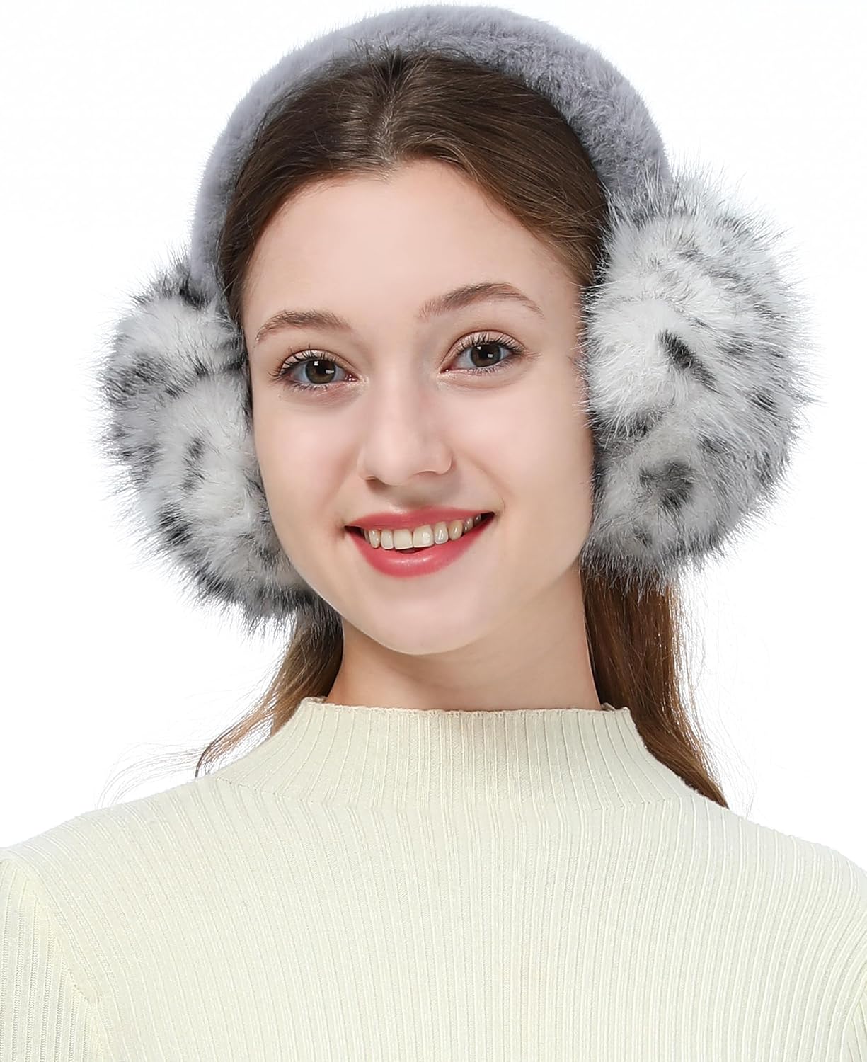 LA CARRIE Unisex Winter Foldable Earmuffs Plush Faux Fur Ear Muffs Outdoor Cold Weather Ear Warmers for Women and Men - Image 3