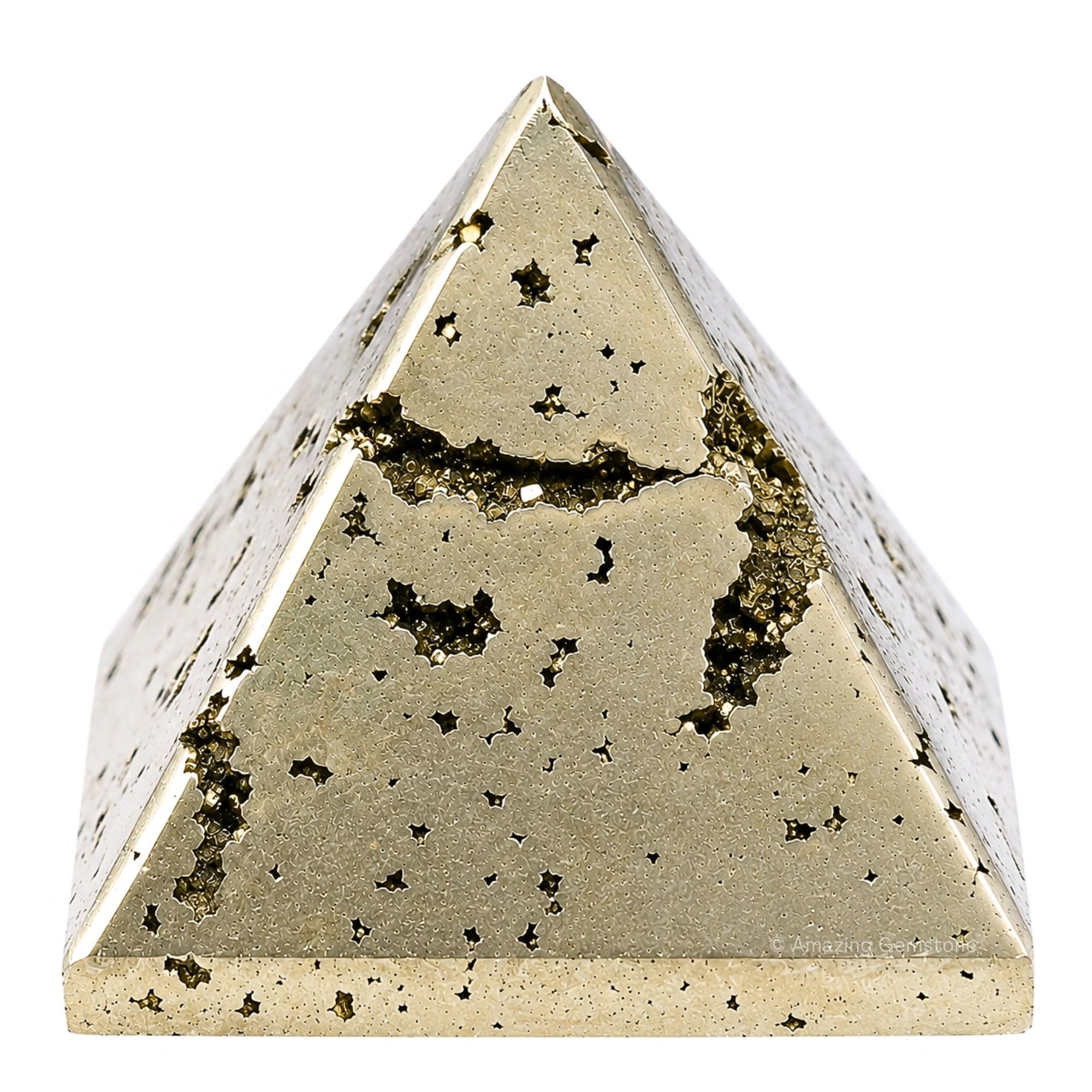 Amazing Gemstone Piramide grezza in cristallo curativo, 5,1 cm, grande piramide di pietra naturale per meditazione, Reiki, bilanciamento dei chakra e griglia piramidi di cristallo