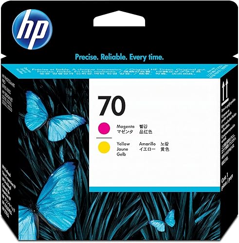 Miniatura 2 de HP 70 cabezales de impresión DesignJet magenta y amarillo (C9406A) para impresoras DesignJet Z5400, Z5200, Z3200, Z3100 y Z2100 de gran formato