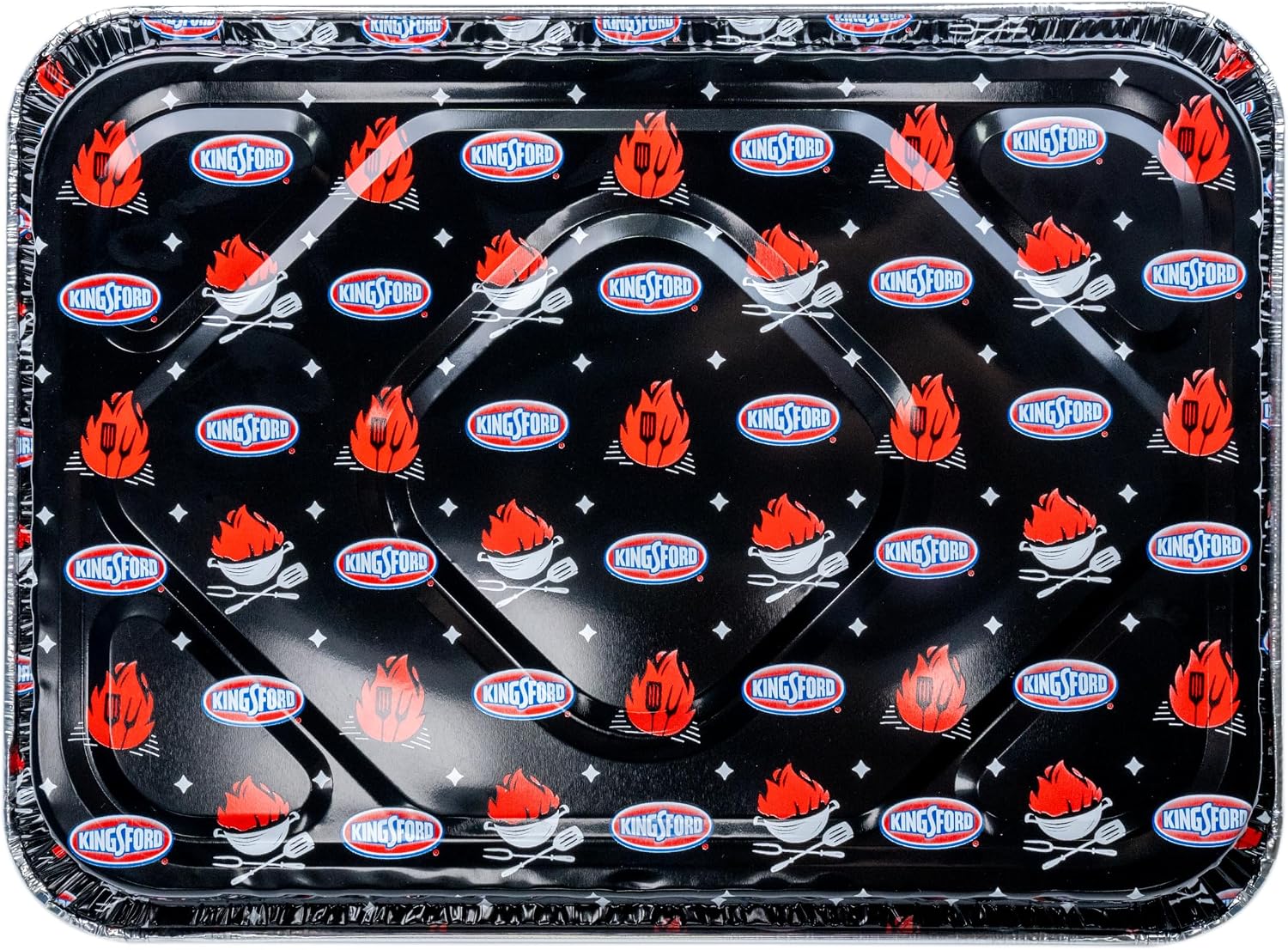 Kingsford All-Purpose Disposable Aluminum Pans, Printed, 14 x 11 in, 2 Ct