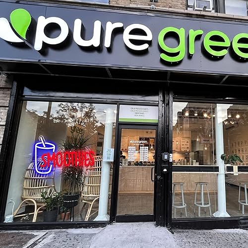 Miniatura 5 de Letrero de neón de barra de batidos para tienda de bebidas de frutas y cafetería, letrero LED súper brillante para restaurante. Fácil de colgar en