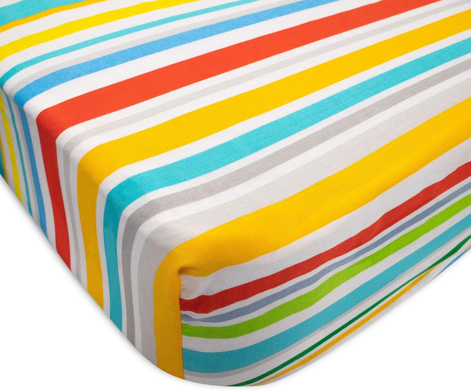 Happy Linen Company Girls Boys Kids Dinosaur Park Jurassic T-Rex Dino Stripes Single Fitted Sheet, Green - Image 4