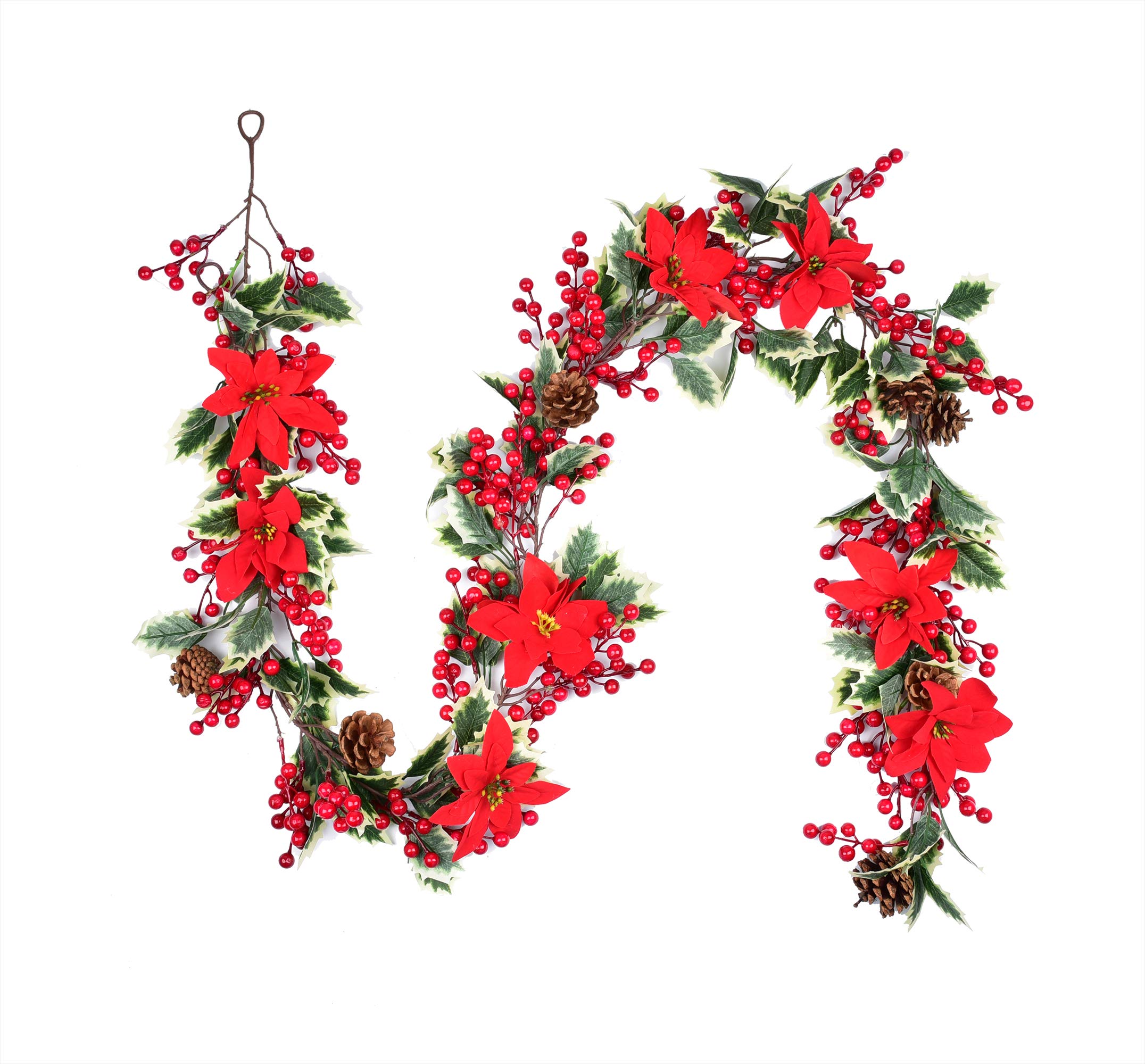 Buy GRBAMBI Christmas Garland with Red Berry Pine Cone Garland