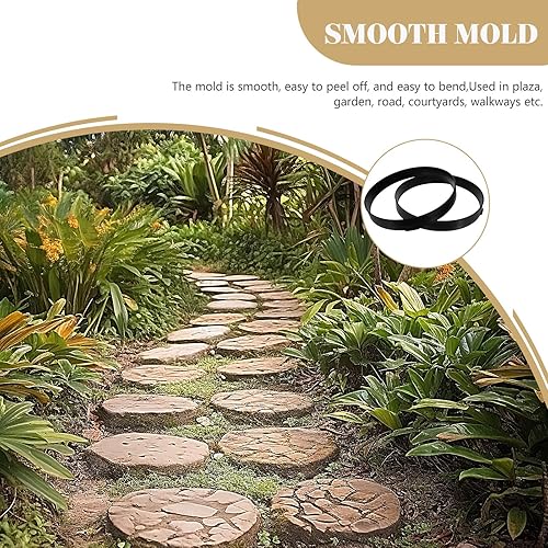 Miniatura 3 de Yardwe 2 moldes para pavimentación de camino de jardín, para pasarelas, patios y patios, reutilizables y fáciles de decorar al aire libre