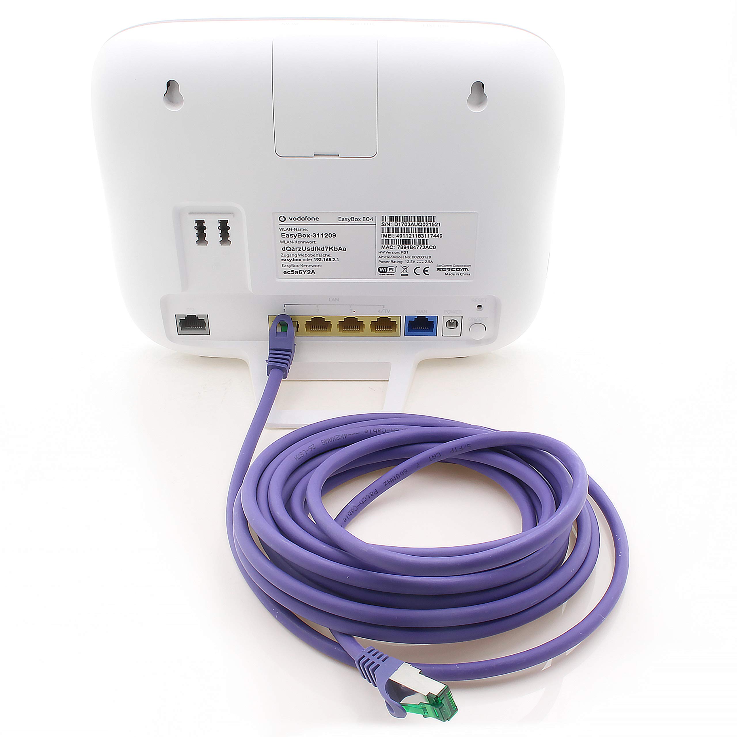 1aTTack.de kabel Ethernet cat.7, sieć LAN, 10 GBASE-T - 10 000 Mbps (Sftp Pimf) podwójnie ekranowany kabel przyłączeniowy RJ45, wtyczka cat.6a