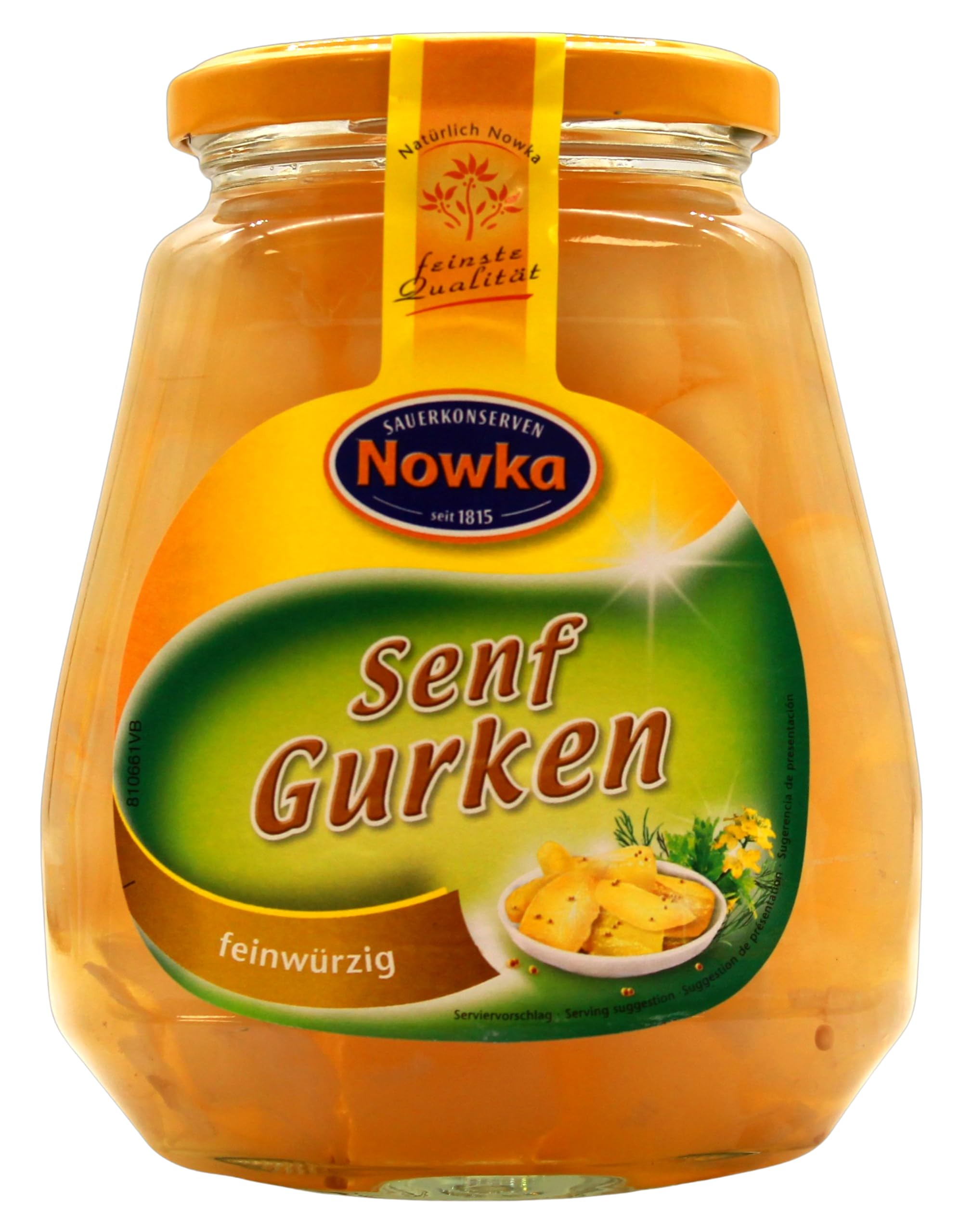 Nowka Senf Gurken feinwürzig, 10er Pack (10 x 340g)