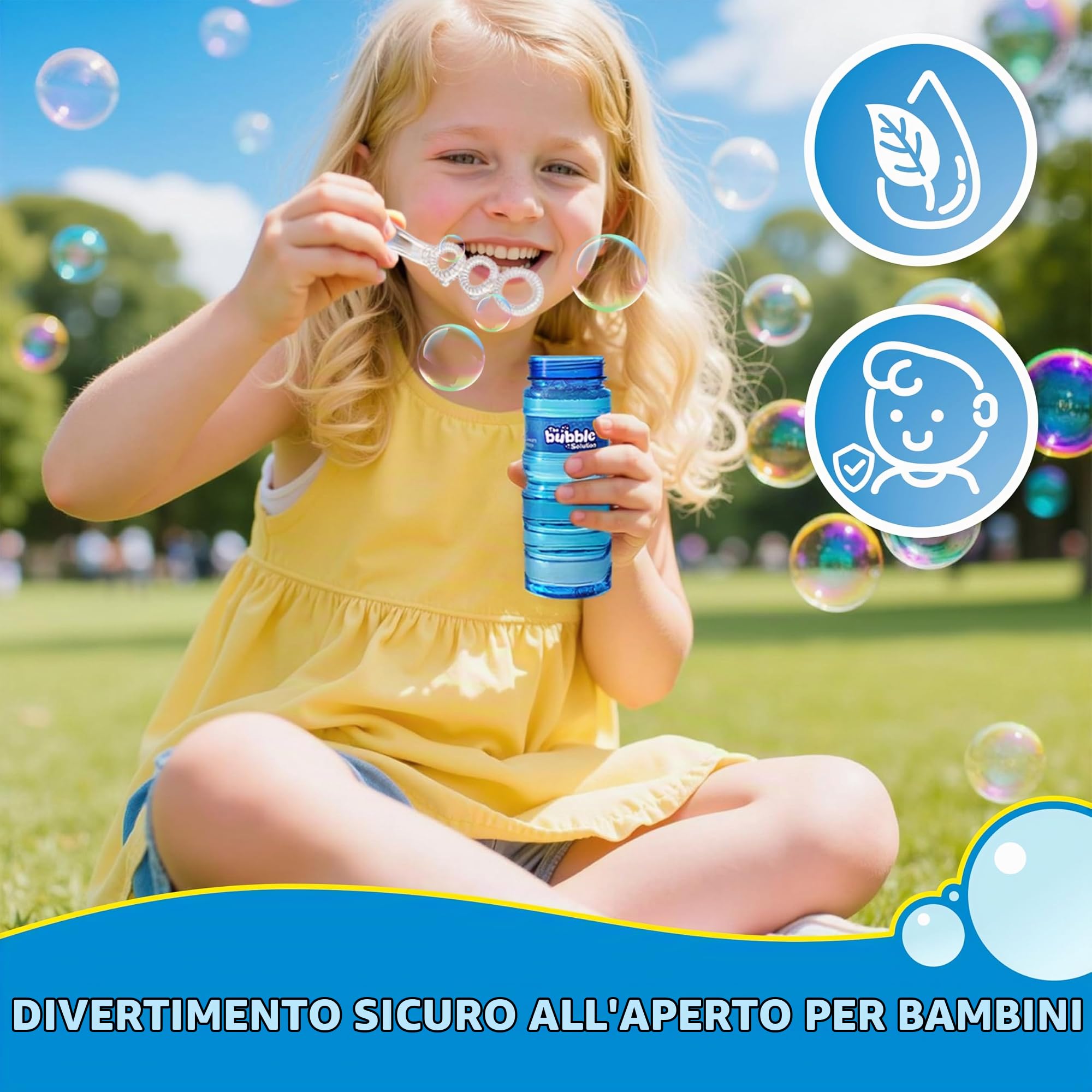 JOYIN Bottiglia di ricarica concentrata per bolle di sapone, fino a 9,5 litri, per pistola per bolle di sapone, bacchette magiche, soffiatori, Pasqua, bambini, feste