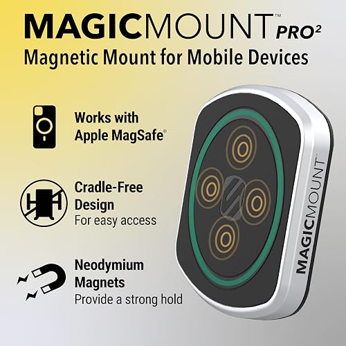 Scosche MP2WDLHD MagicMount™ Pro2 XL Support de téléphone portable à ventouse robuste avec bras long pour pare-brise/tableau de bord avec stabilisateur anti-secousses pour iPhone, Android, tablette, - 2