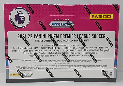 Miniatura 3 de 2021-2022 Panini Prizm Premier League Soccer Trading Cards Mega Box - 22 Exclusive Red Ice Prizms