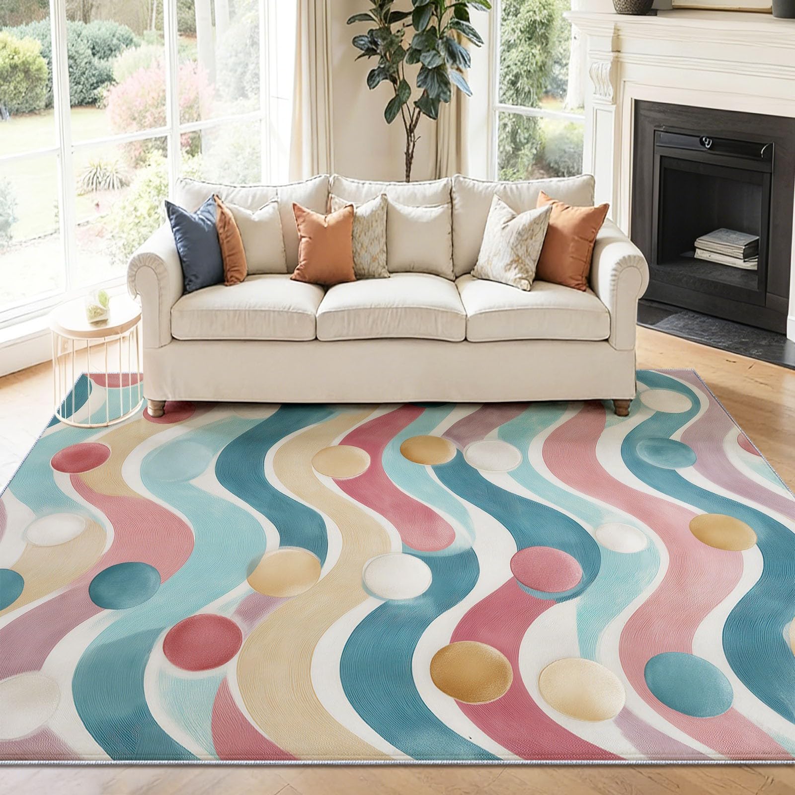 Tapis Salon Antidérapant Moderne Minimaliste 140 x 200 cm