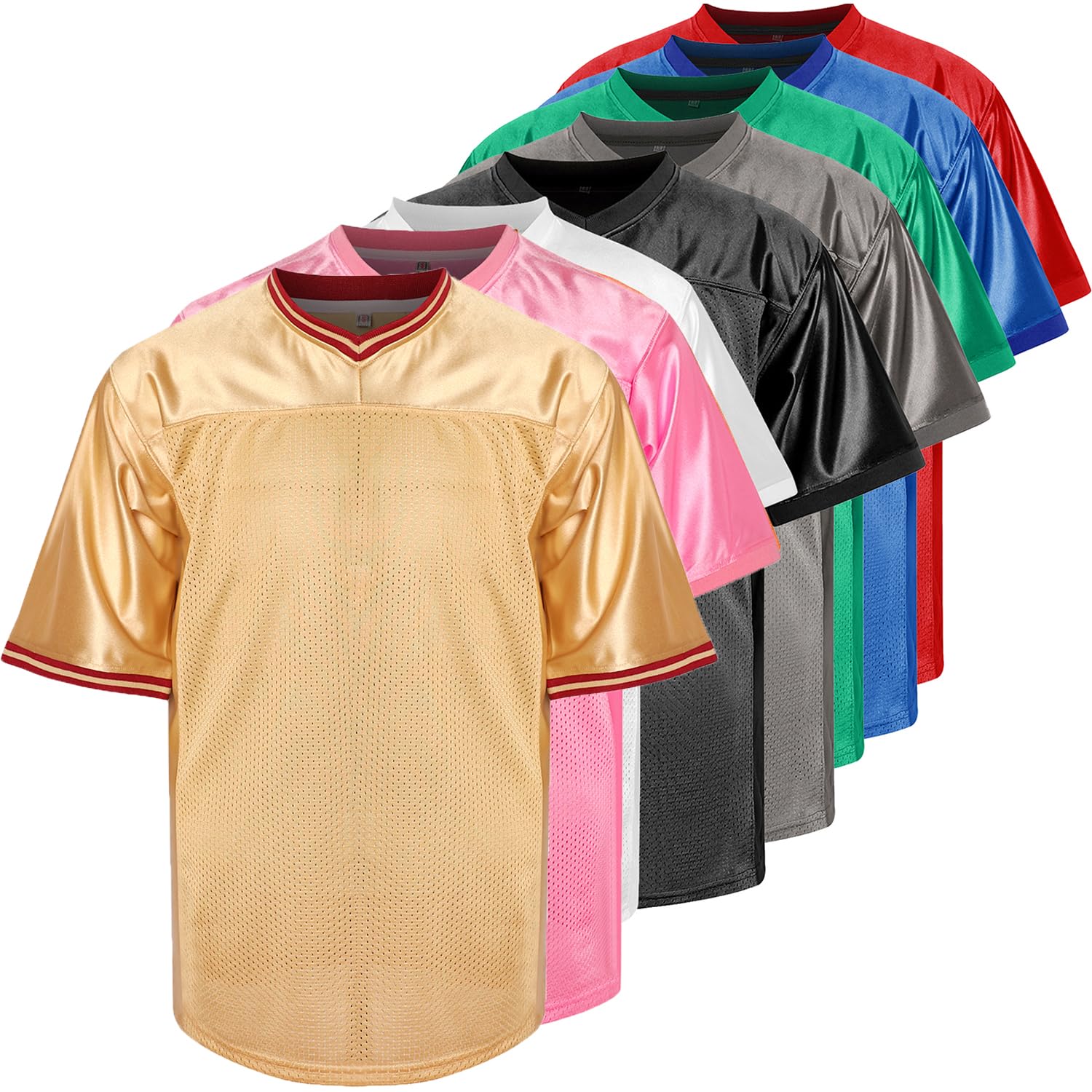 Blank Football Jersey, Sports T-Shirt Hip Hop Jersey for Party