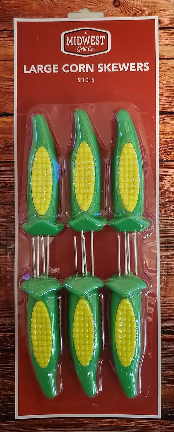 Midwest Grill Company Large Corn on the Cob Holders, Set of 6