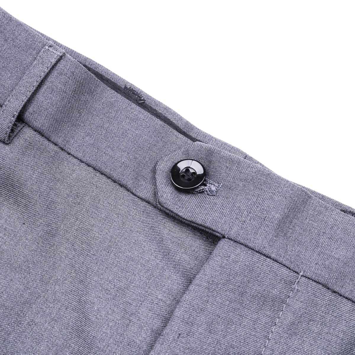 Sliktaa Trajes para hombre, 3 piezas, ajuste delgado, para boda, formal, traje de cena, color negro, con un botón, solapa con muescas