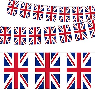 10M 20pcs Kings Charles Coronation Decorations Flag Bunting,Union Jack Bunting Flag,Coronation Flags King Charles,British Bunting Flag for Coronation Celebration Decoration Garden Outdoor Royal Events