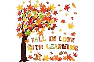 Fall Classroom Tree Decorations: 123 PCS Maple Leaves Bulletin Board Cutouts