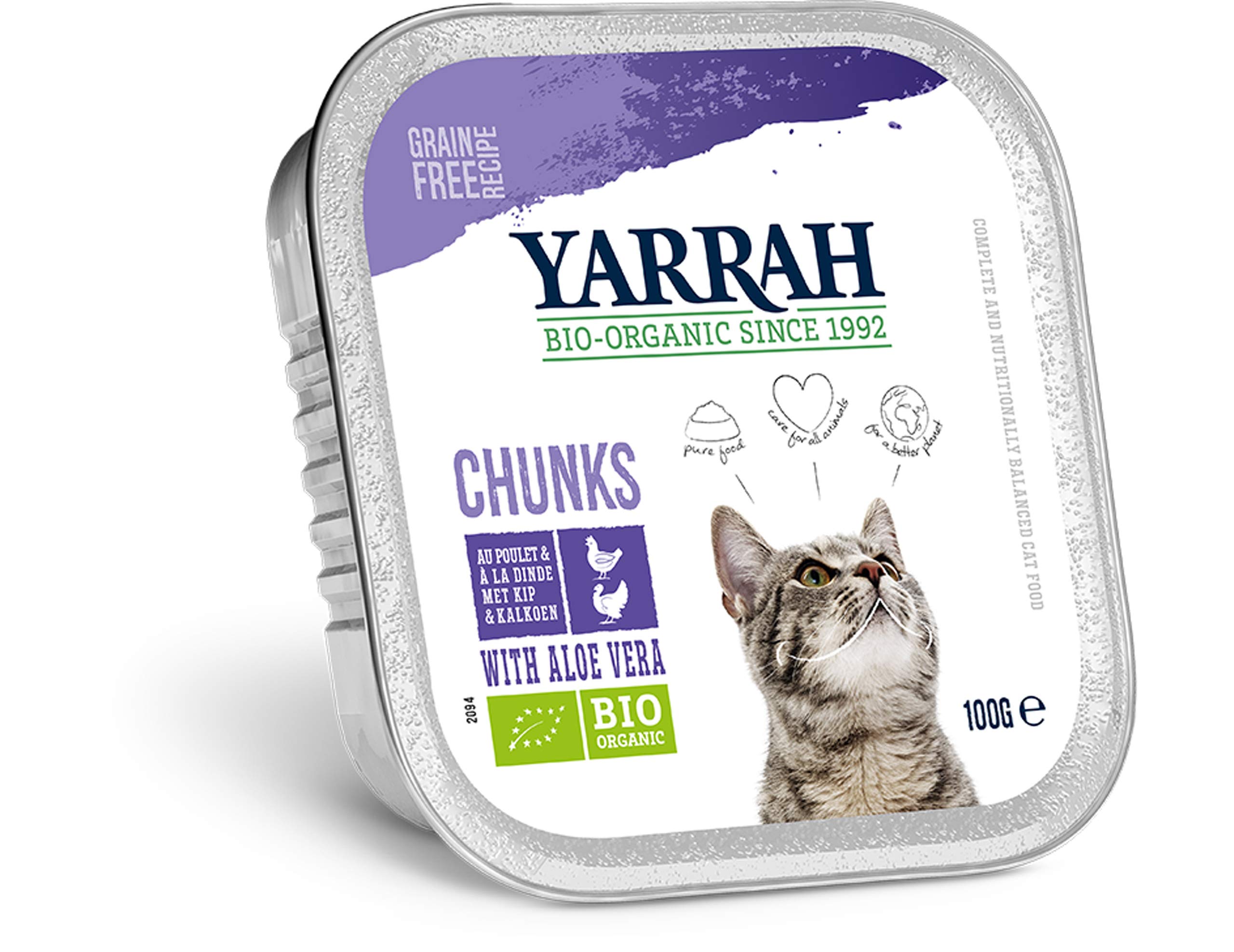 Yarrah Kat Wellness Pate Poulet Dinde Aloe Vera 100 g 1 unité