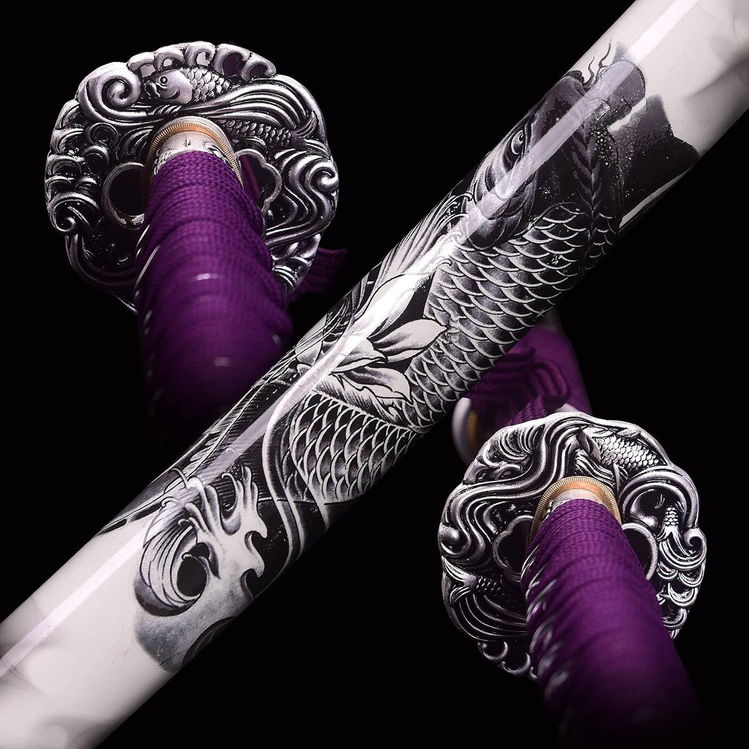 Handmade Katana Sword, Japanese Samurai Sword by T10 Steel Carbon Steel Clay Tempered, Full Tang, 40.5-Inch - Image 5